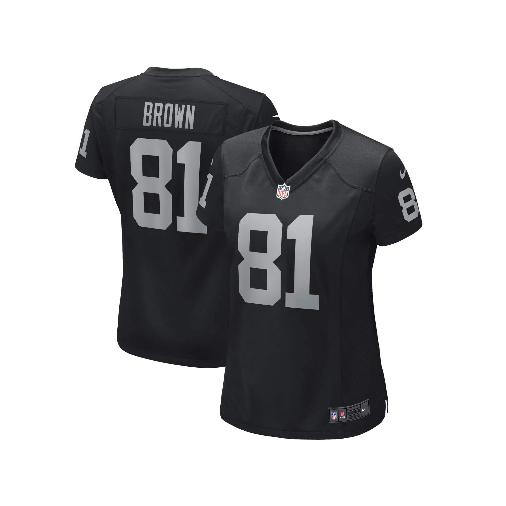 Women's Nike Tim Brown Black Las Vegas Raiders Game Retired Player Jersey
