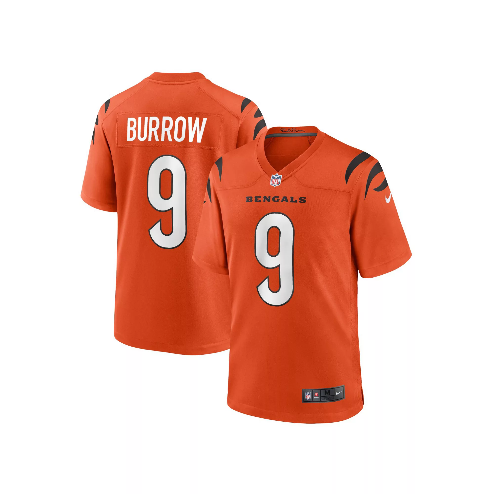 Men's Nike Joe Burrow Orange Cincinnati Bengals Alternate Game Jersey