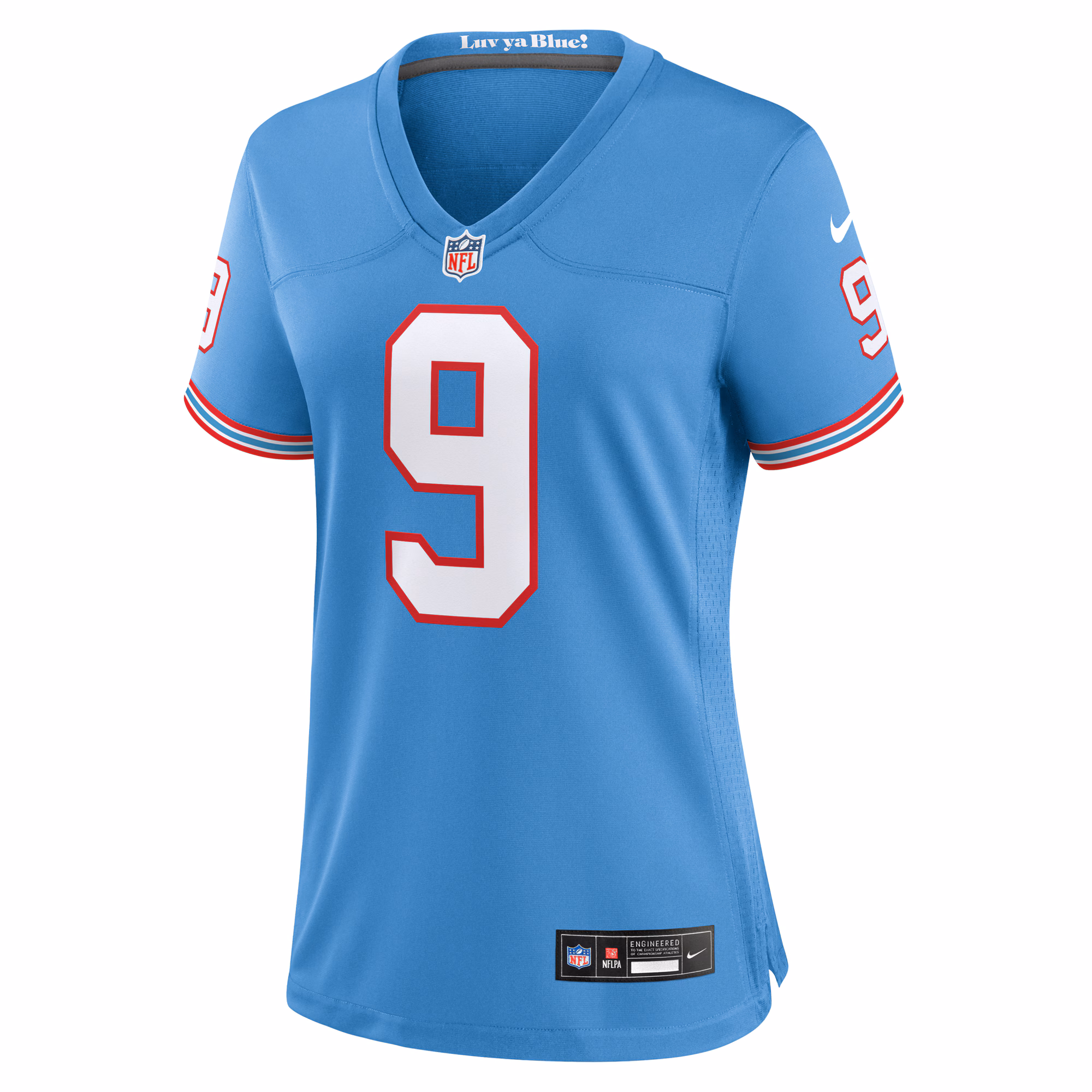 Steve McNair Tennessee Titans Nike Women's Oilers Throwback Retired Player Game Jersey - Light Blue