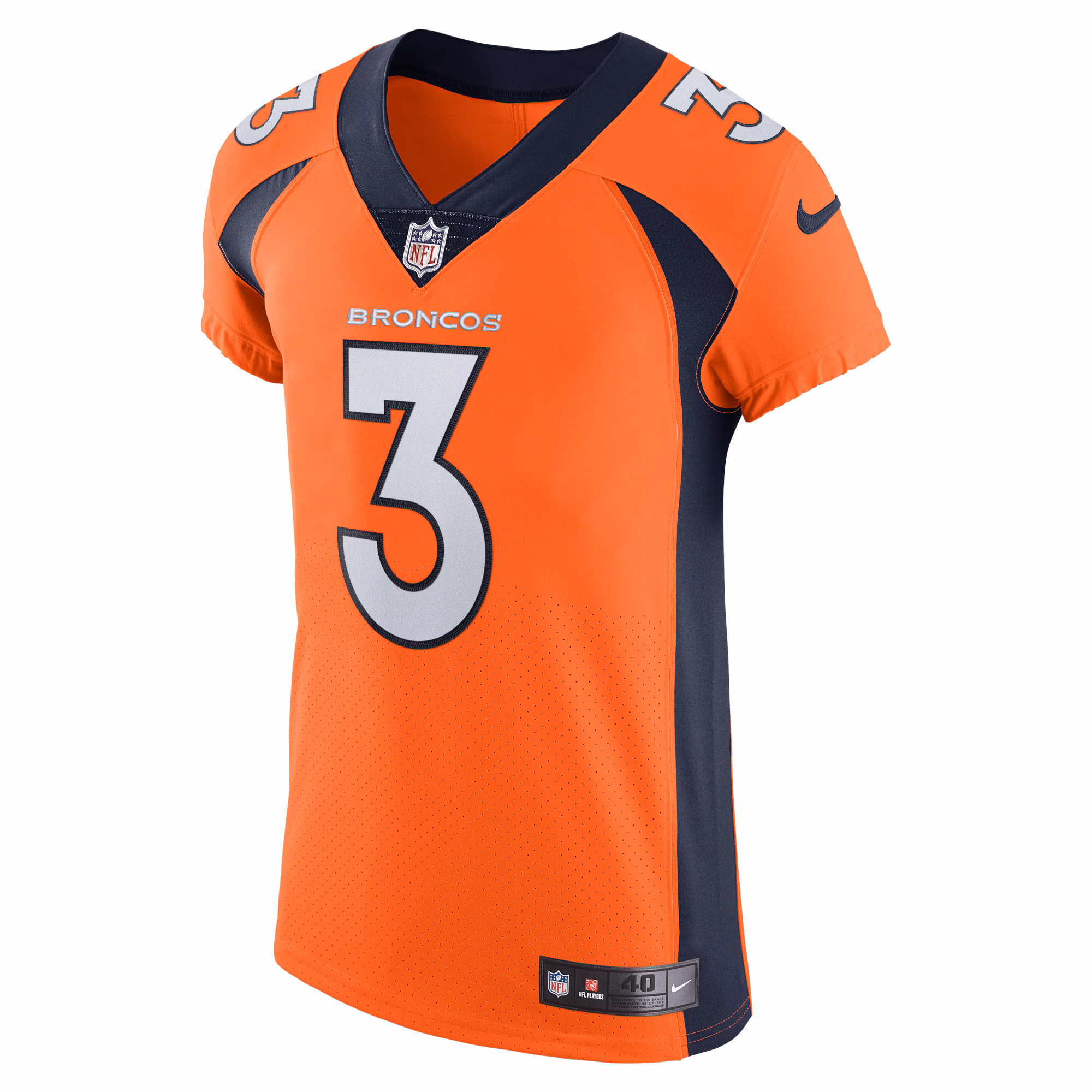 Russell Wilson Denver Broncos Nike Vapor Elite Jersey - Orange