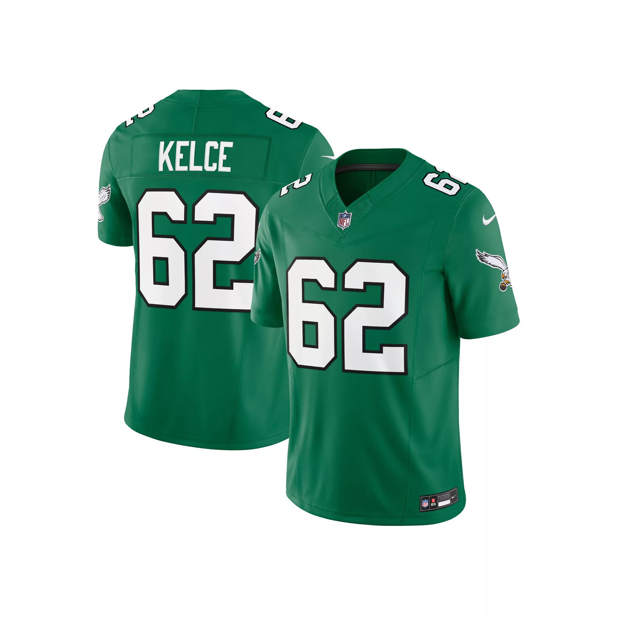 Men's Nike Jason Kelce Kelly Green Philadelphia Eagles Alternate Vapor F.U.S.E. Limited Jersey