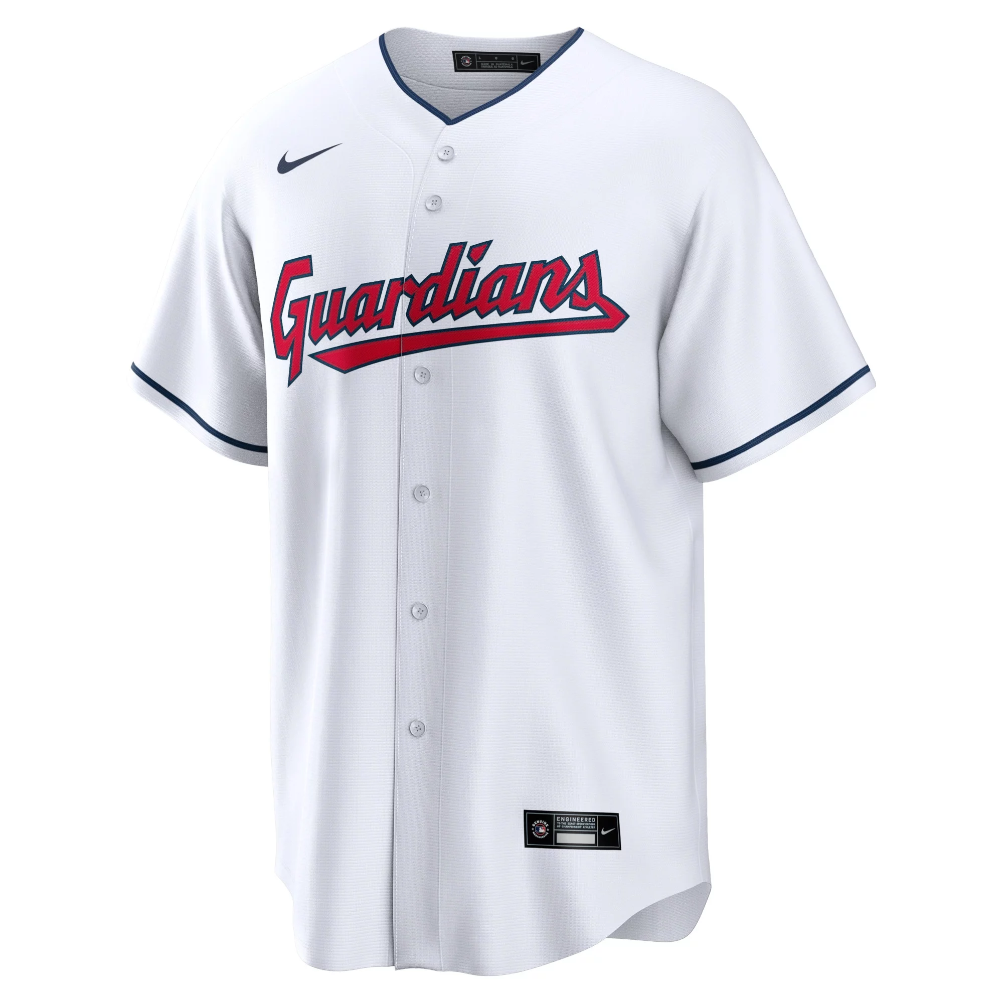 Men's Nike White Cleveland Guardians Home Blank Replica Jersey