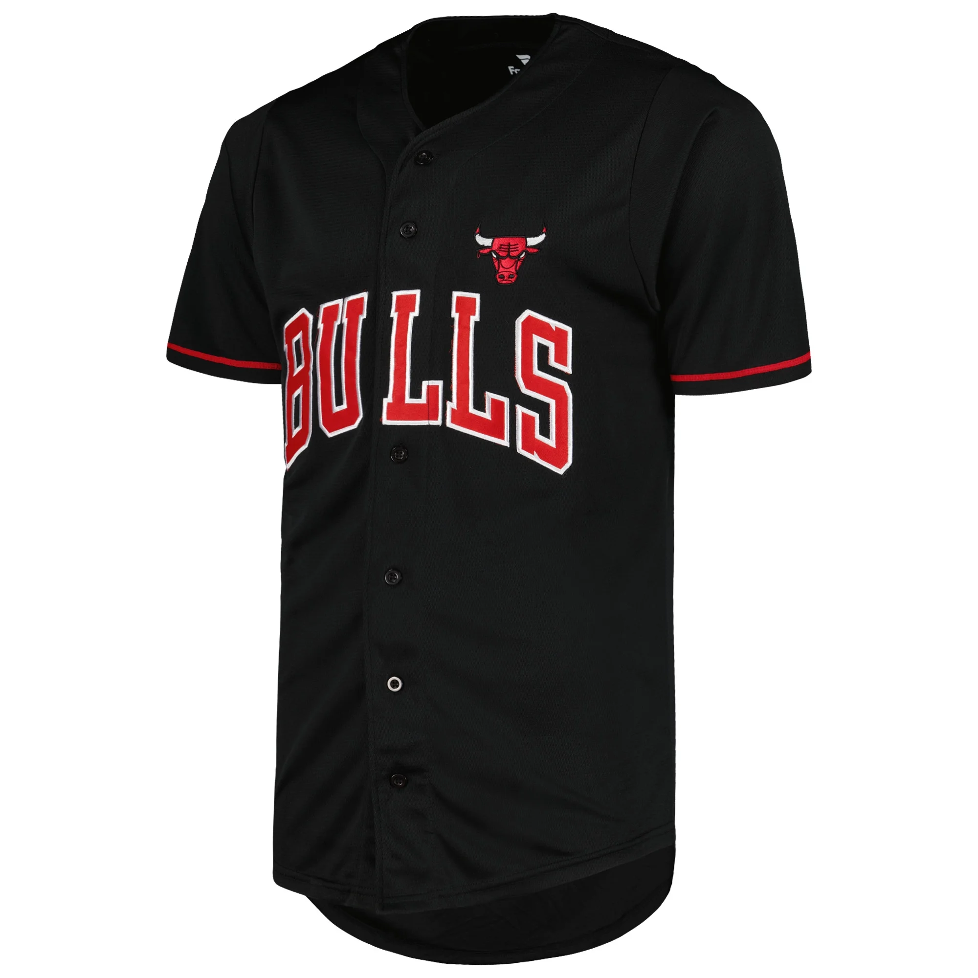 Men's Fanatics Black Chicago Bulls Pop Baseball Jersey
