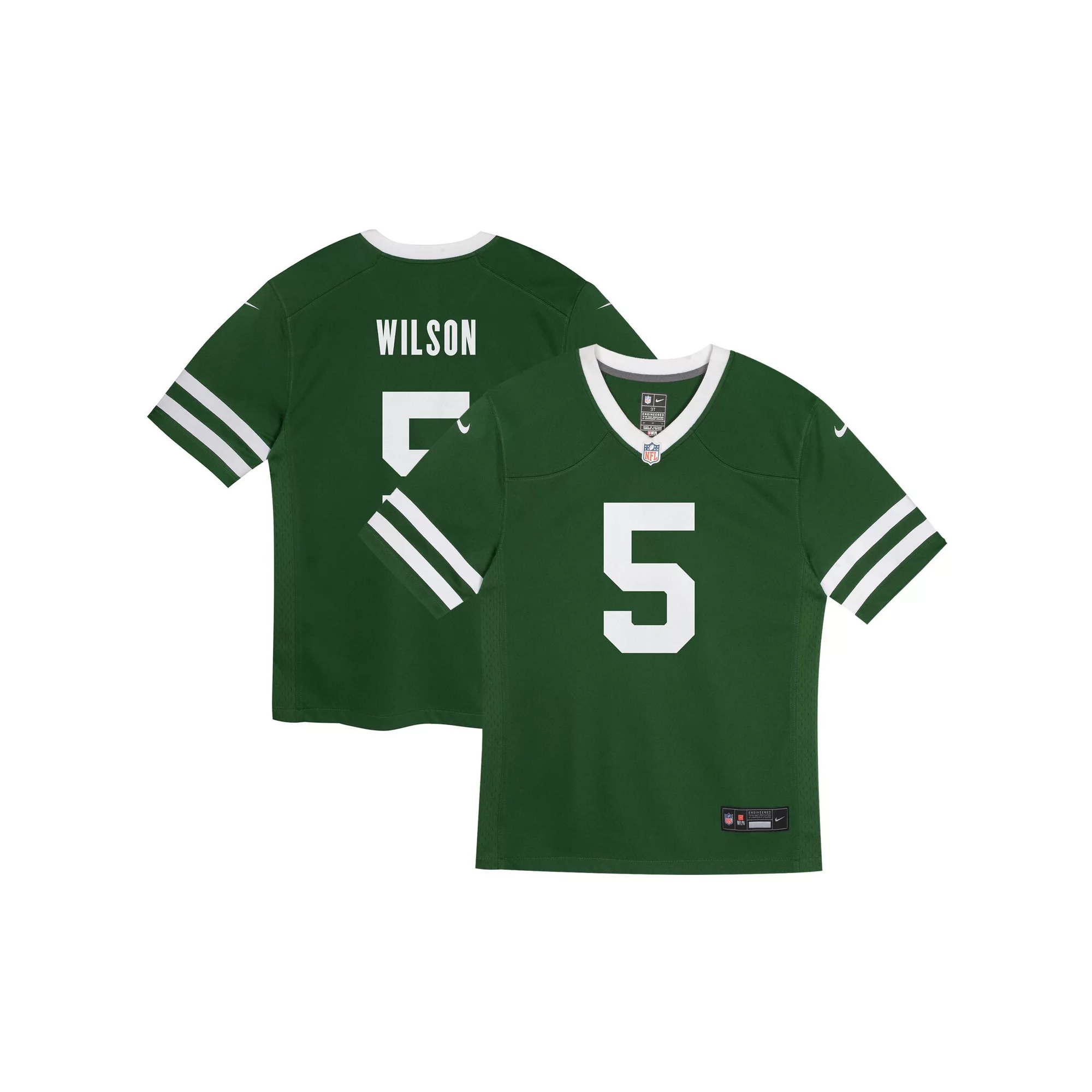Preschool Nike Garrett Wilson Legacy Green New York Jets Game Jersey