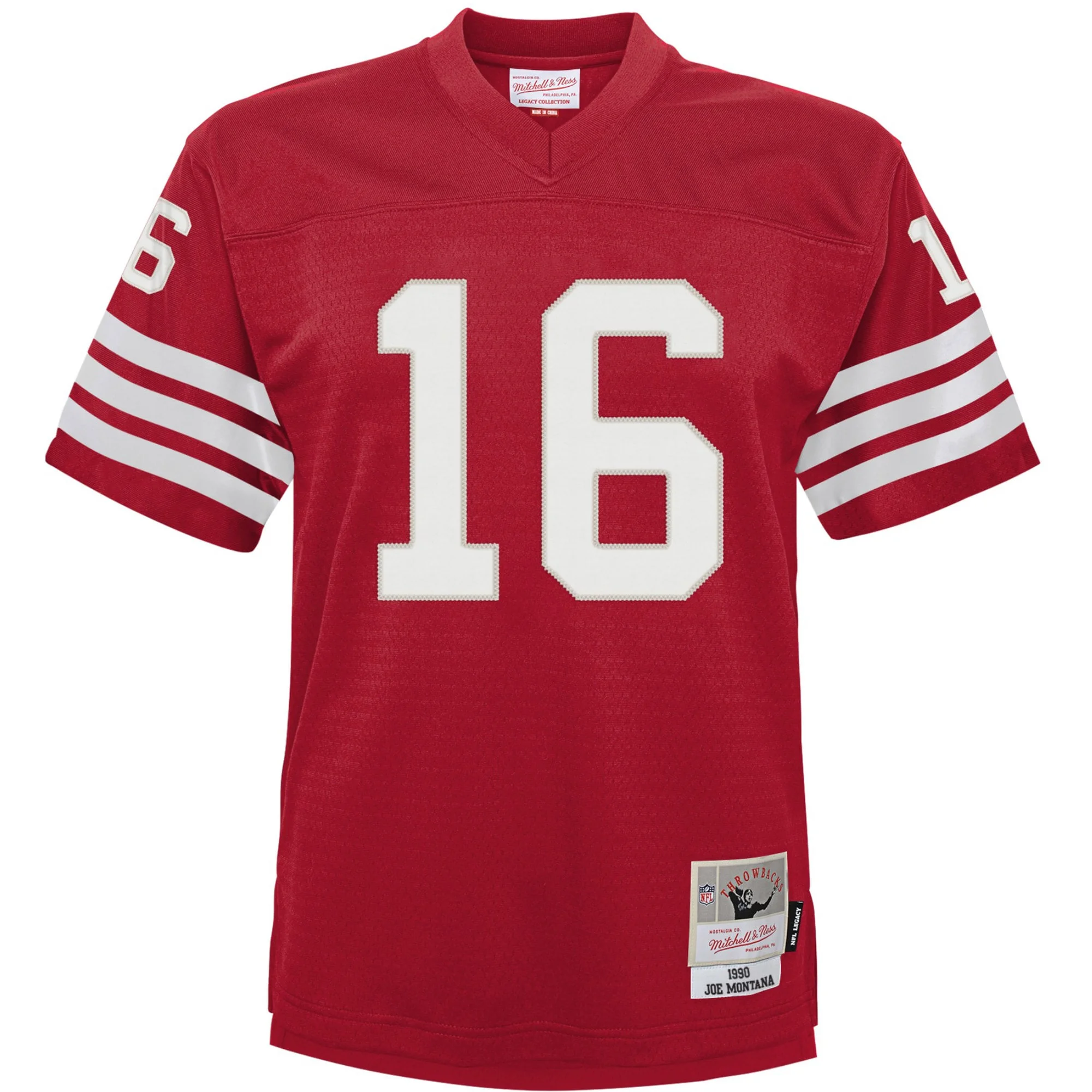 Toddler Mitchell & Ness Joe Montana Scarlet San Francisco 49ers 1990 Retired Legacy Jersey
