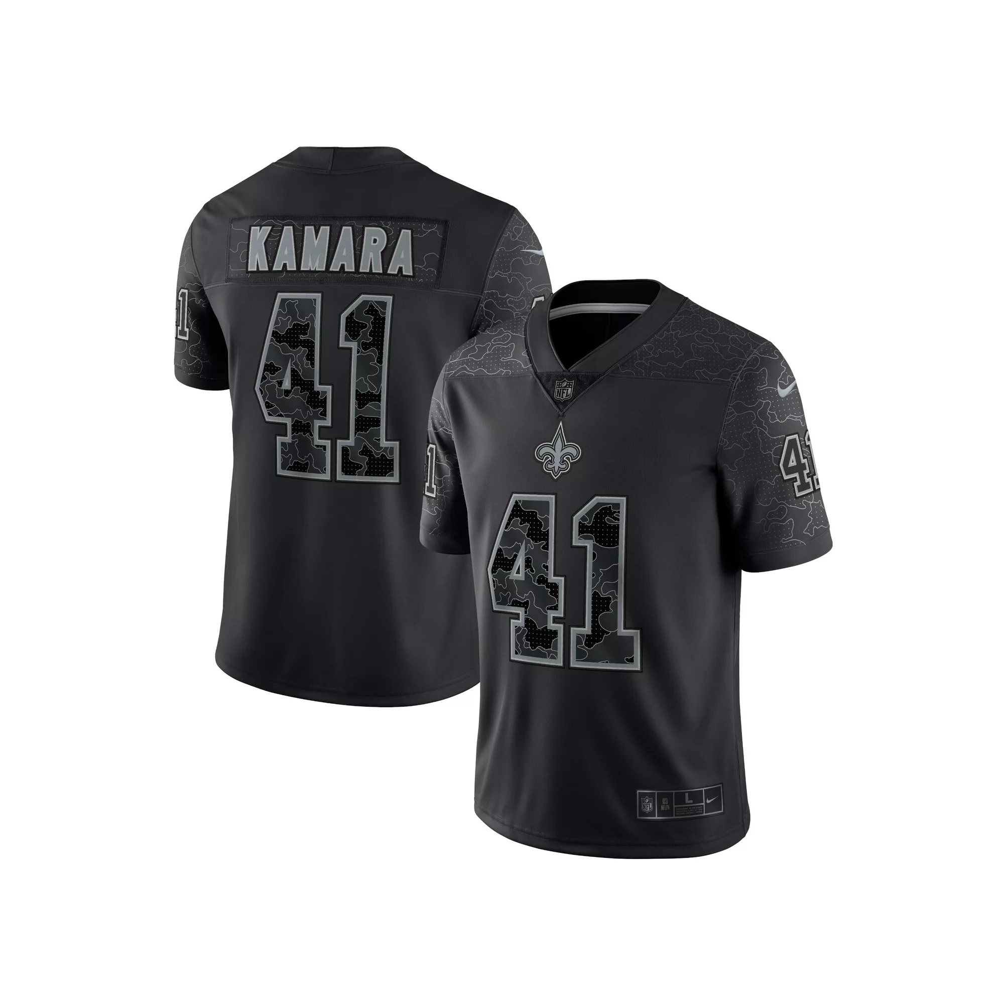 Men's Nike Alvin Kamara Black New Orleans Saints RFLCTV Limited Jersey