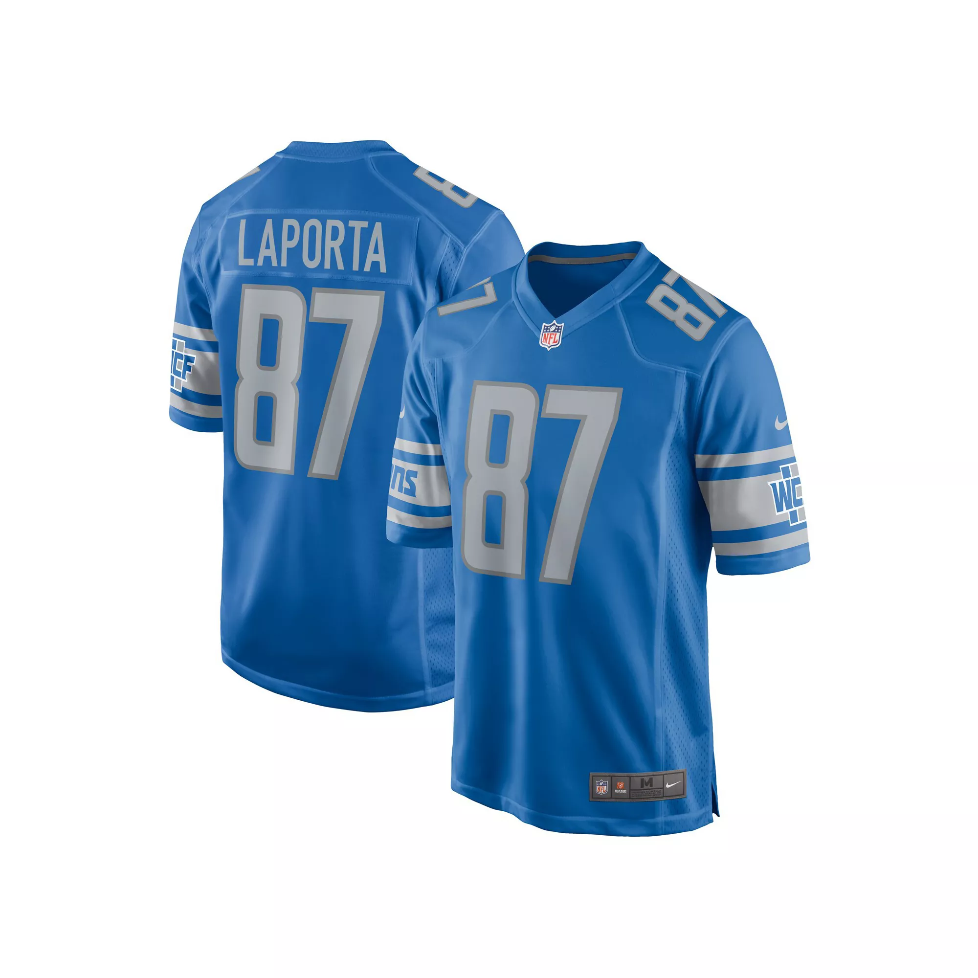 Men's Nike Sam LaPorta Blue Detroit Lions Team Game Jersey