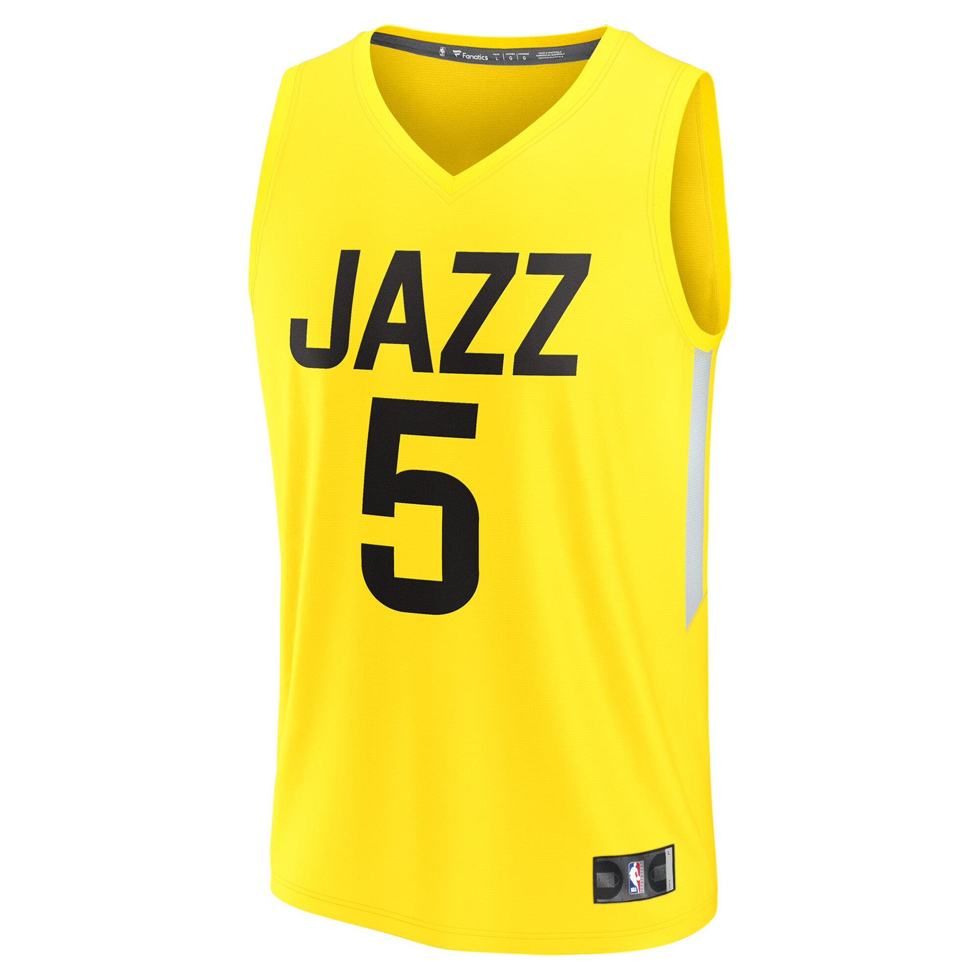 Cody Williams Utah Jazz Fanatics 2024 NBA Draft Fast Break Player Jersey - Icon Edition - Yellow