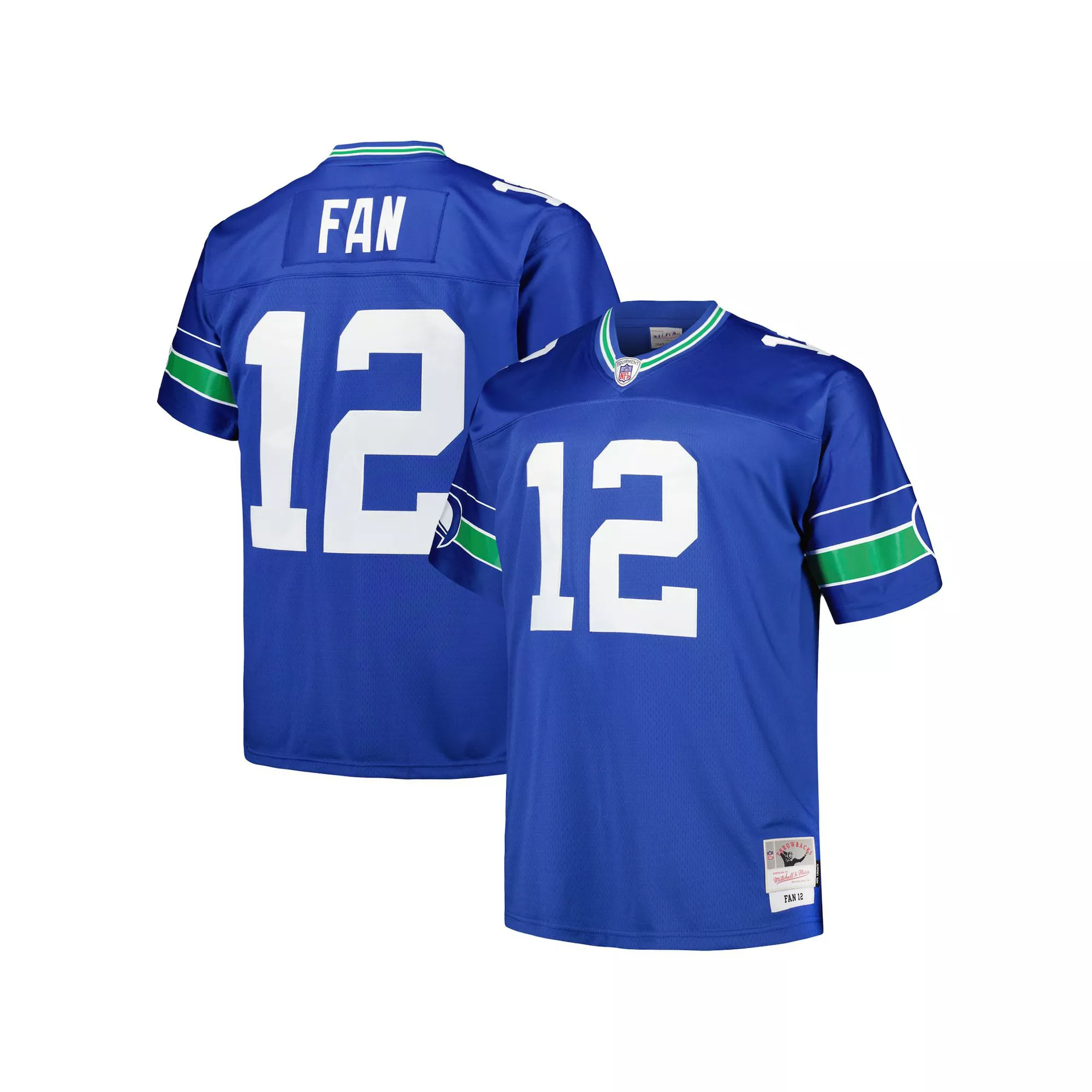 Men's Mitchell & Ness 12th Fan Royal Seattle Seahawks Big & Tall Legacy Retired Player Jersey
