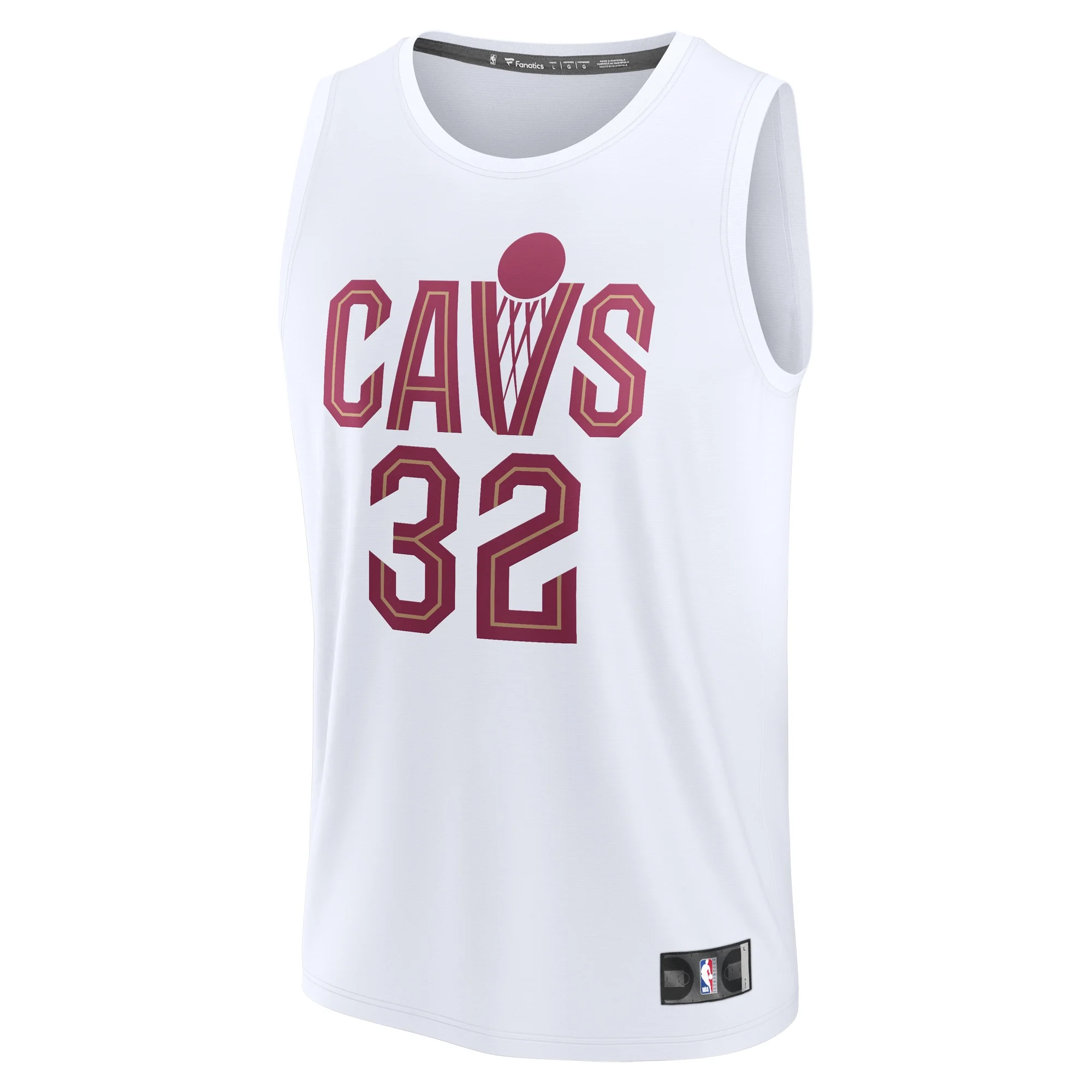 Men's Fanatics Dean Wade White Cleveland Cavaliers Fast Break Replica Player Jersey - Association Edition