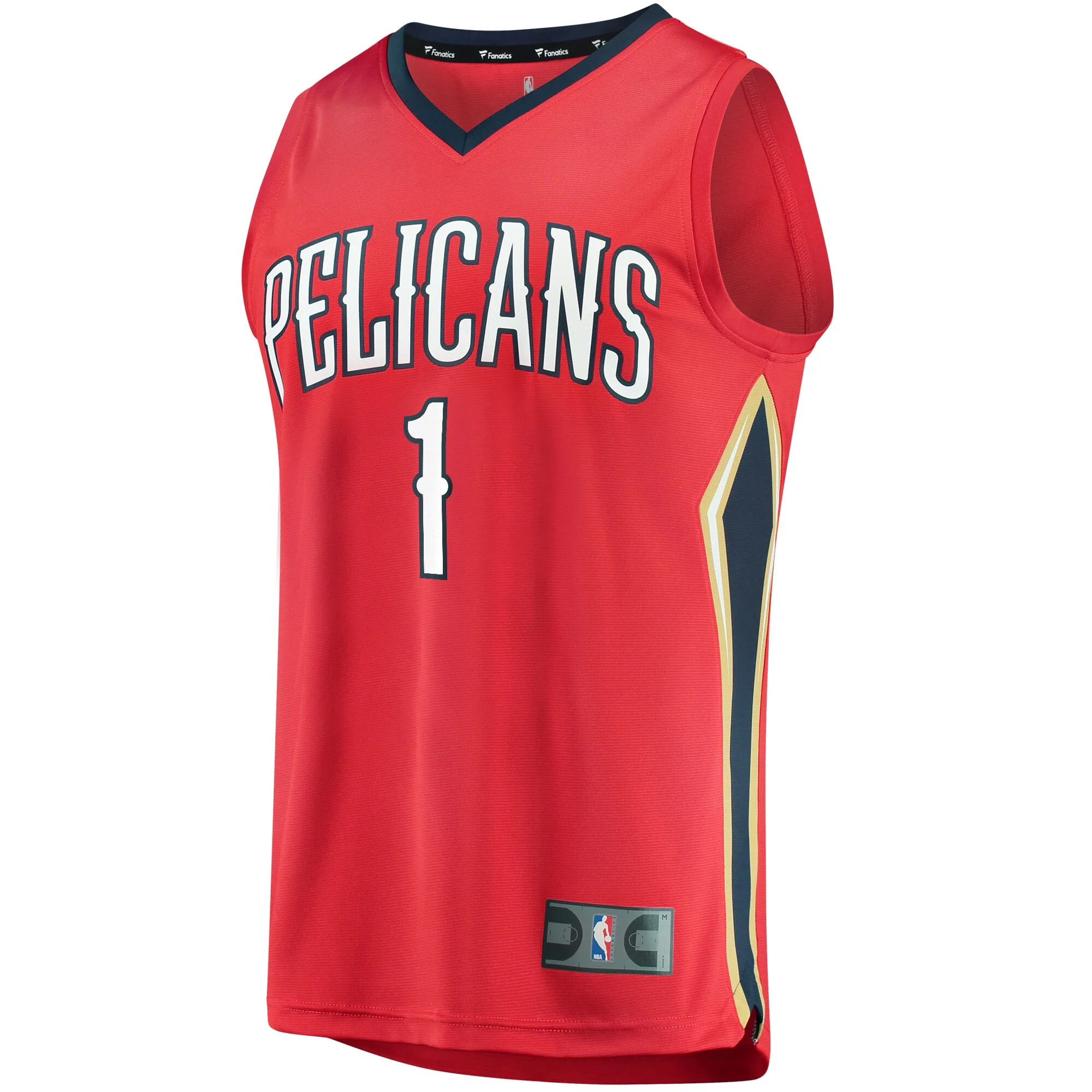 Men's Fanatics Zion Williamson Red New Orleans Pelicans Replica Fast Break Jersey - Statement Edition
