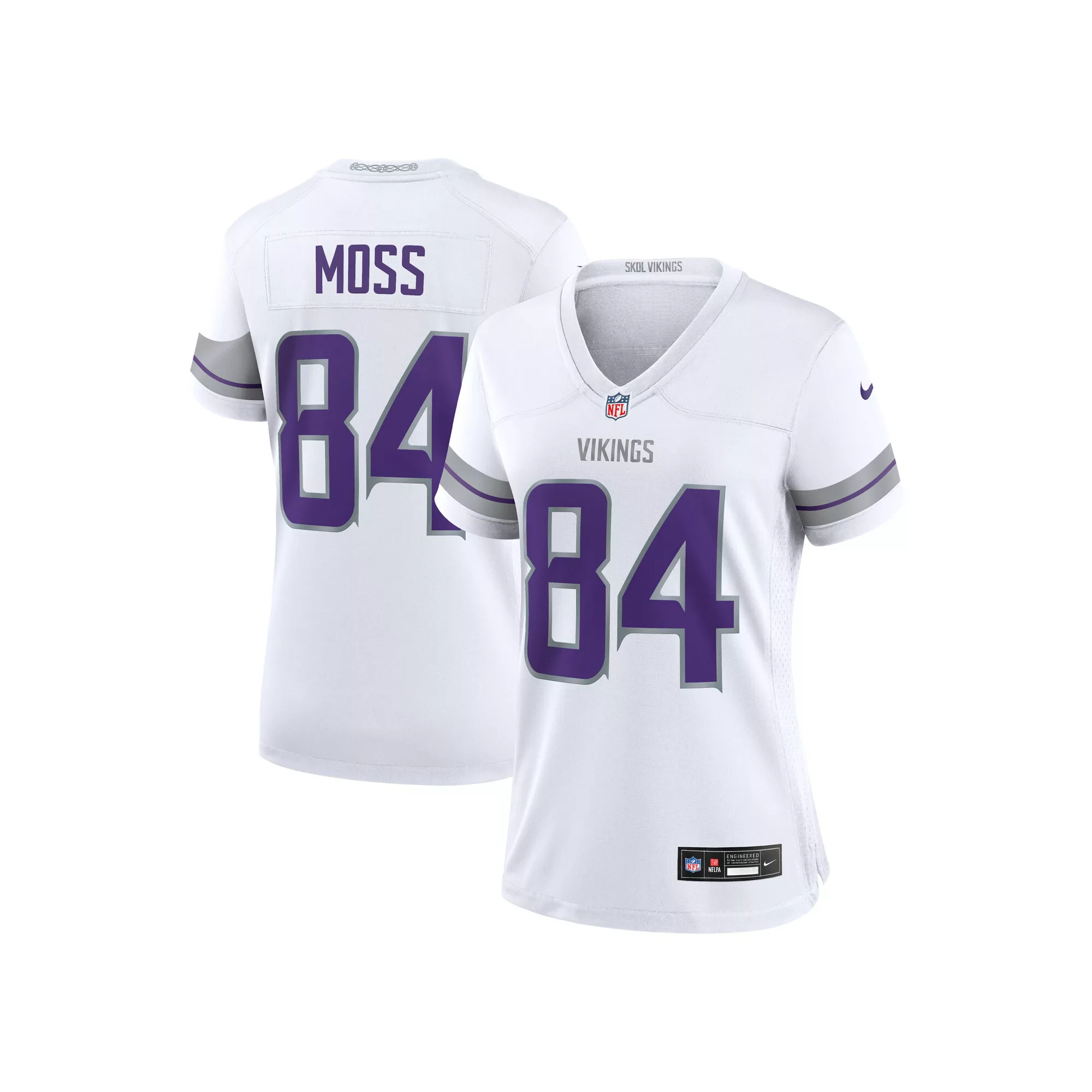 Women's Nike Randy Moss White Minnesota Vikings Alternate Retired Player Game Jersey