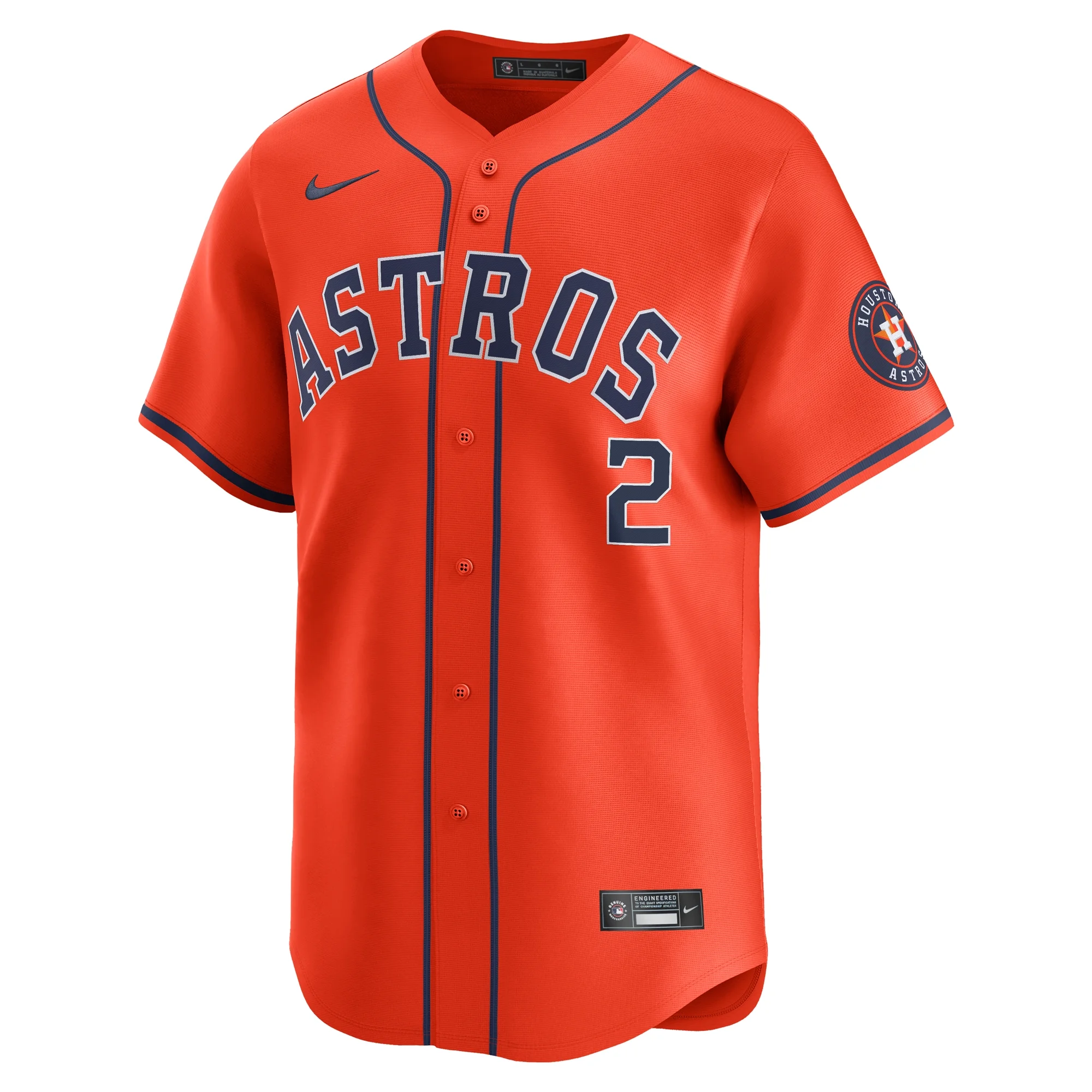 Men's Nike Alex Bregman Orange Houston Astros Alternate Limited Player Jersey
