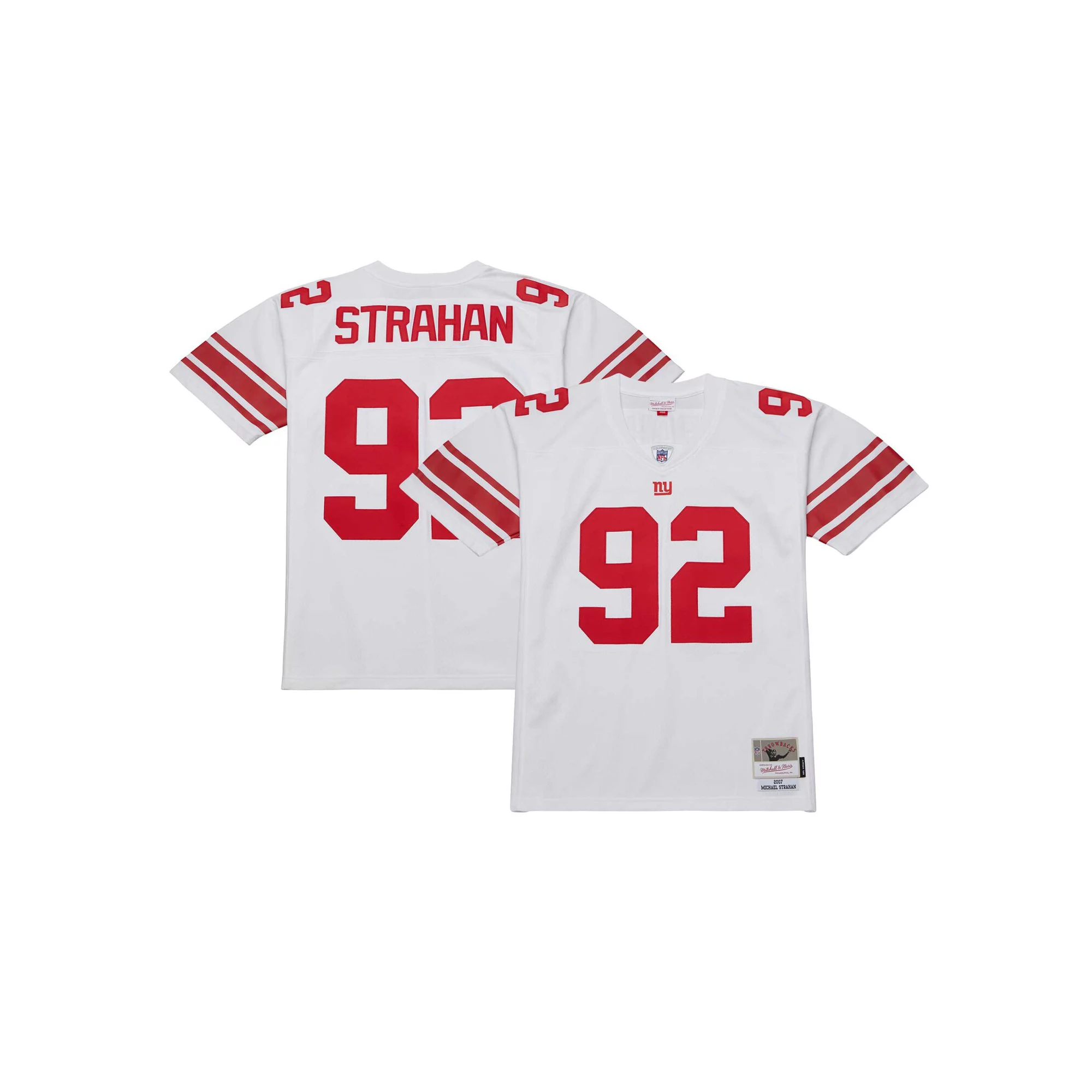 Men's Mitchell & Ness Michael Strahan White New York Giants Legacy Replica Jersey