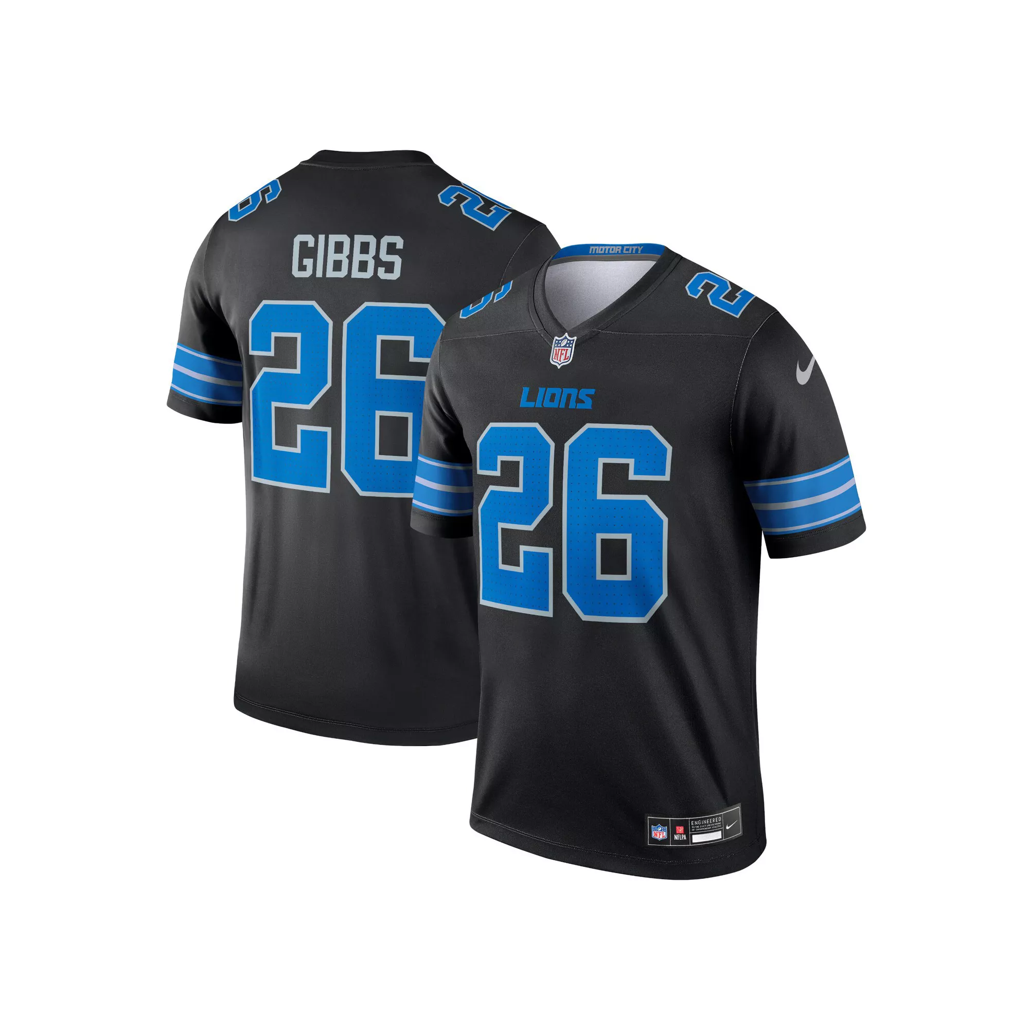 Men's Nike Jahmyr Gibbs Black Detroit Lions Legend Jersey