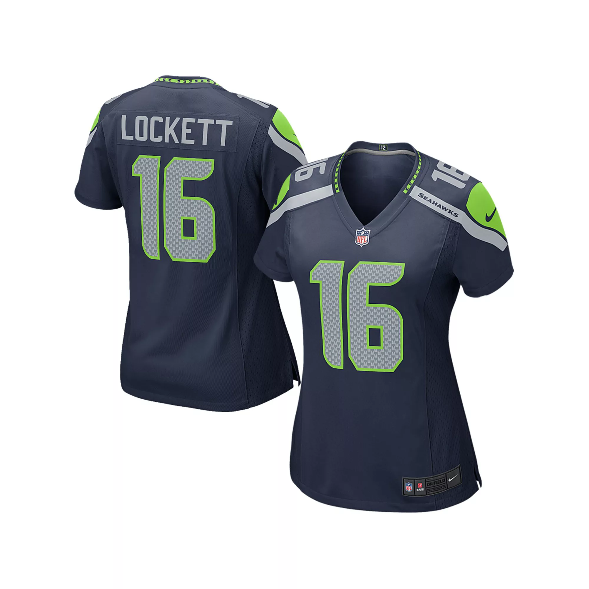 Women's Nike Tyler Lockett College Navy Seattle Seahawks Game Jersey