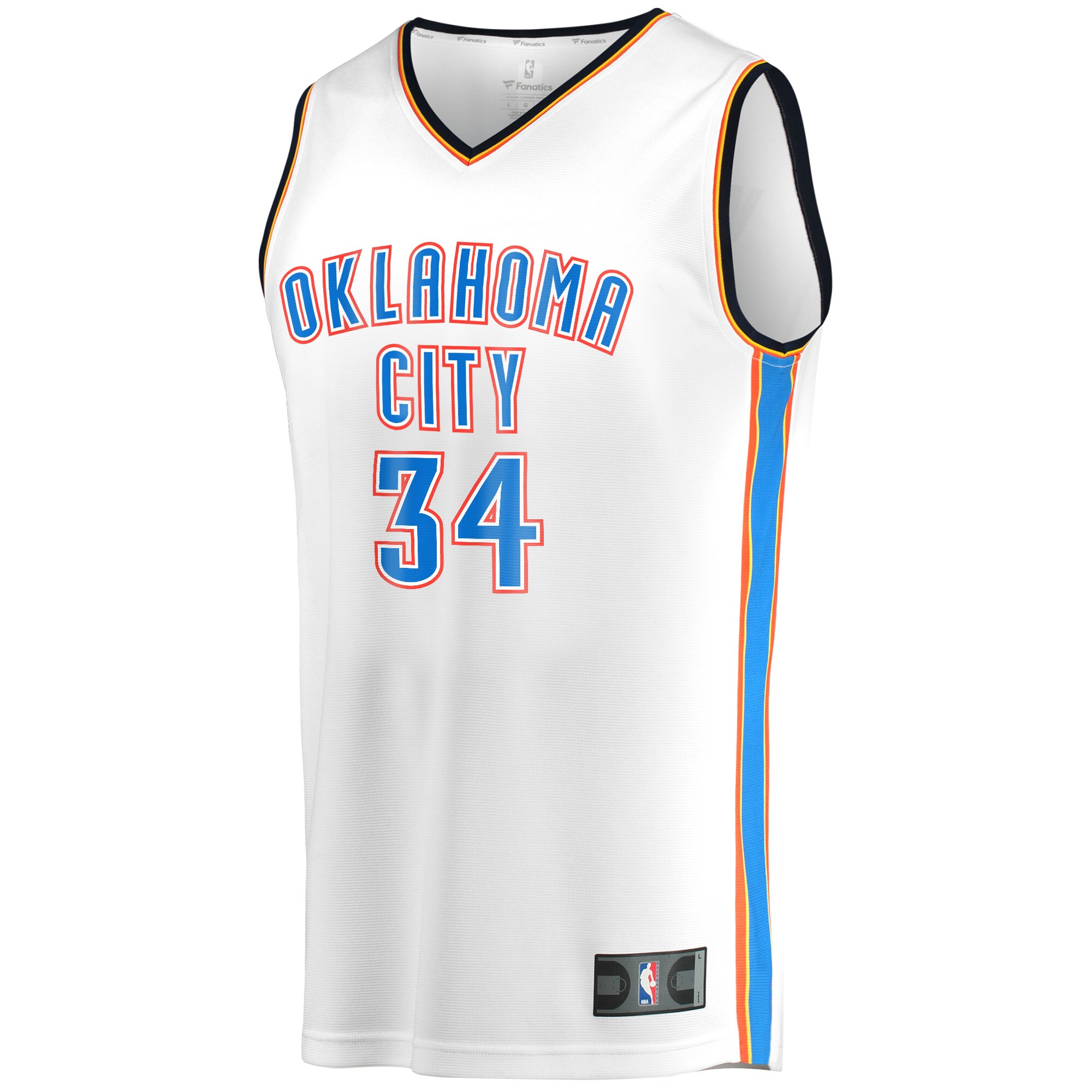 Kenrich Williams Oklahoma City Thunder Fanatics Fast Break Player Jersey - Association Edition - White