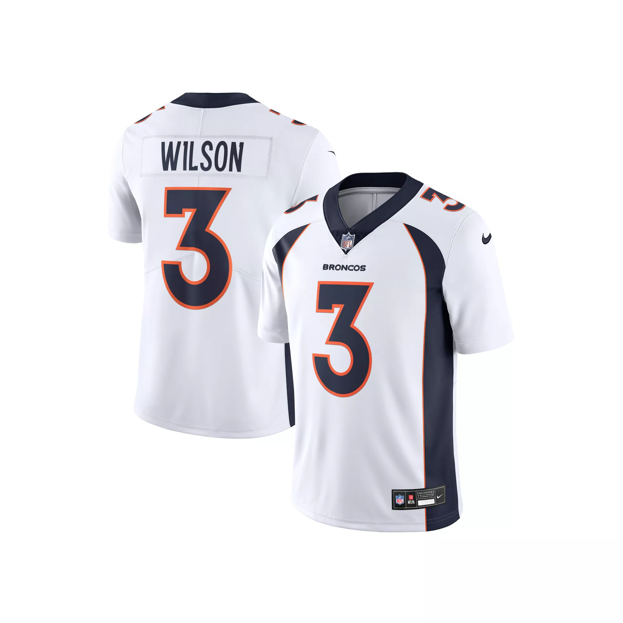 Men's Nike Russell Wilson White Denver Broncos  Vapor Untouchable Limited Jersey