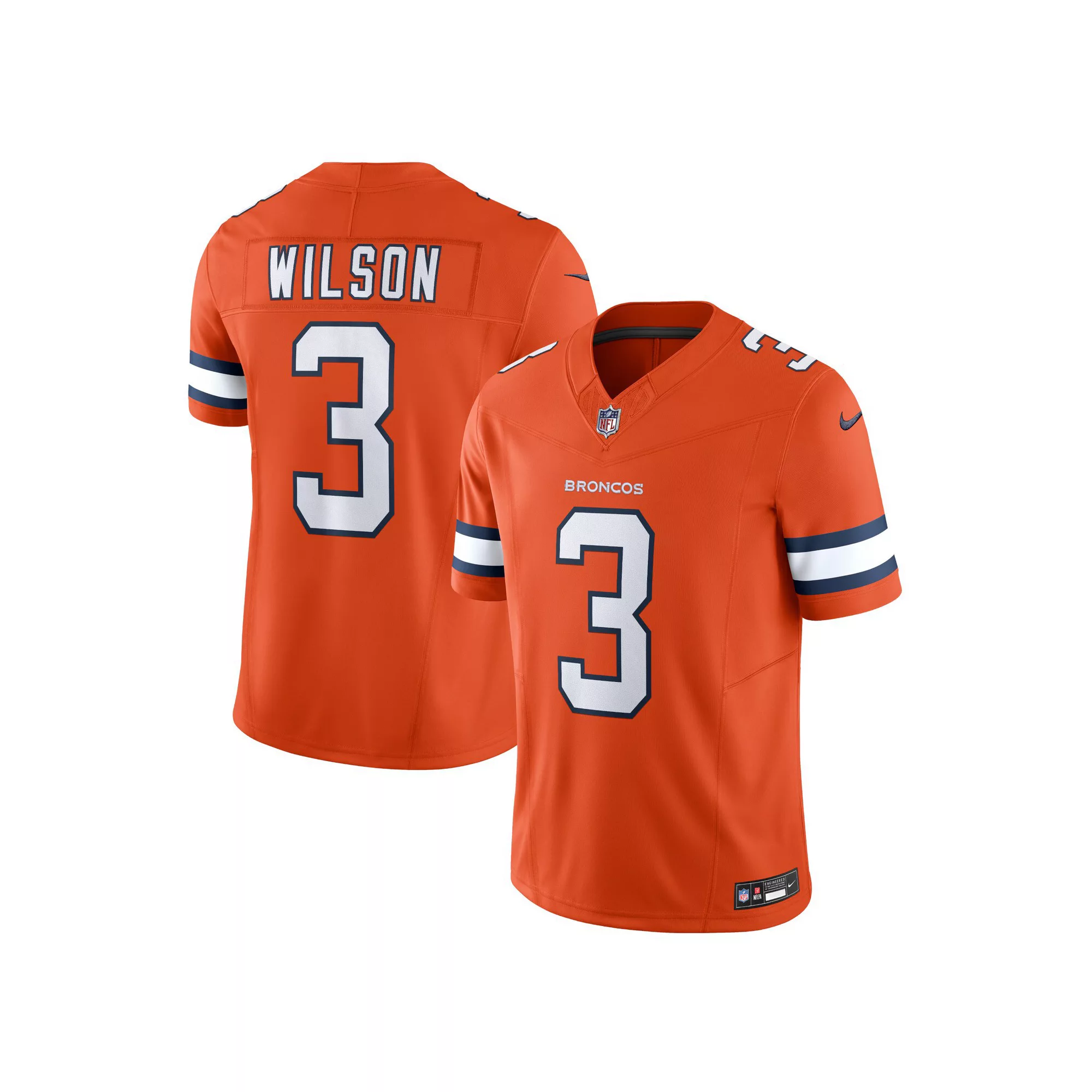 Men's Nike Russell Wilson Orange Denver Broncos Vapor F.U.S.E. Limited Jersey