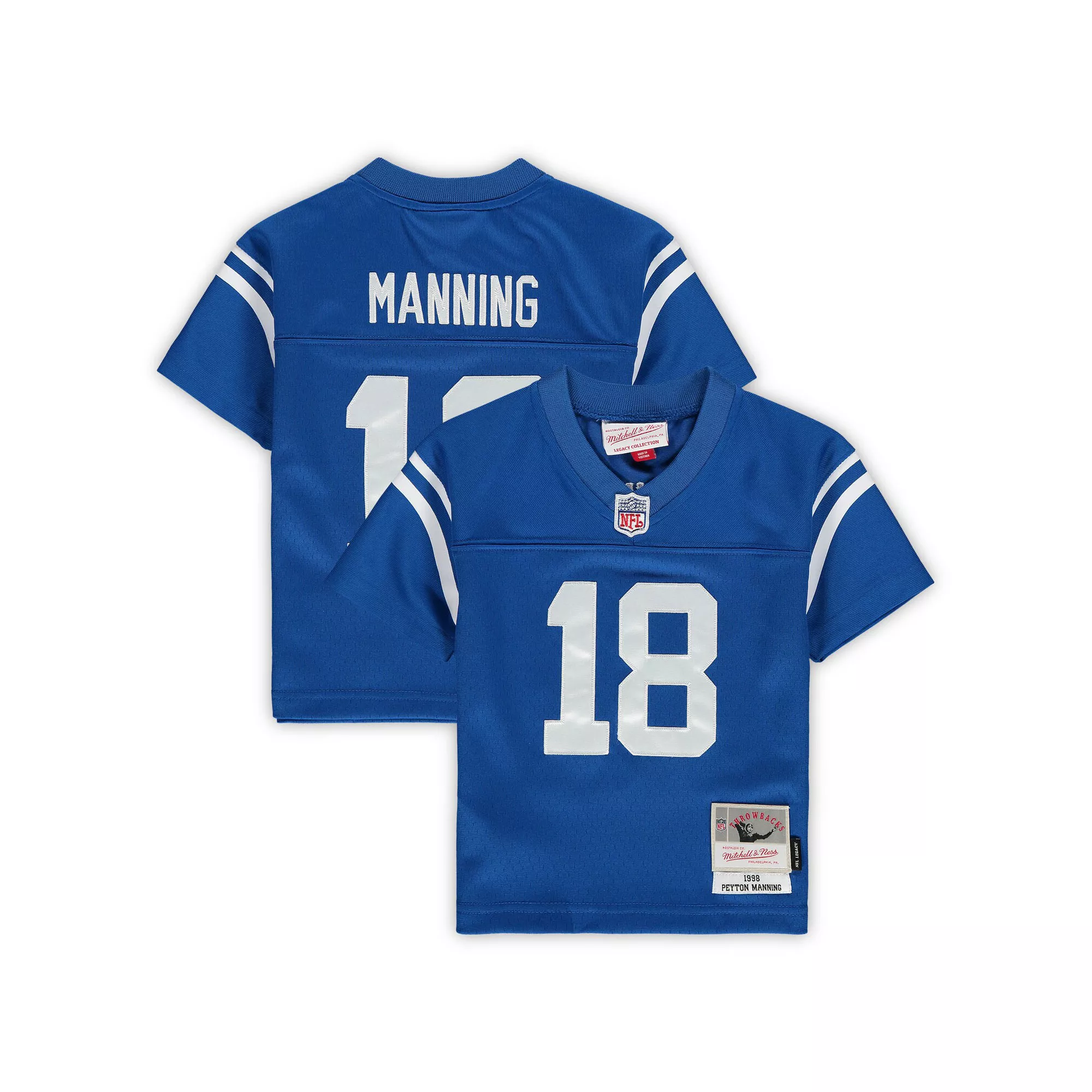 Toddler Mitchell & Ness Peyton Manning Royal Indianapolis Colts 1998 Retired Legacy Jersey