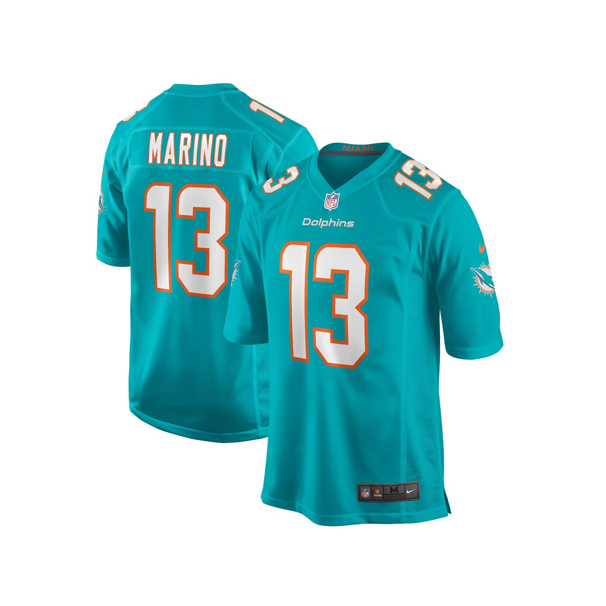 Men's Nike Dan Marino Aqua Miami Dolphins Game Retired Player Jersey