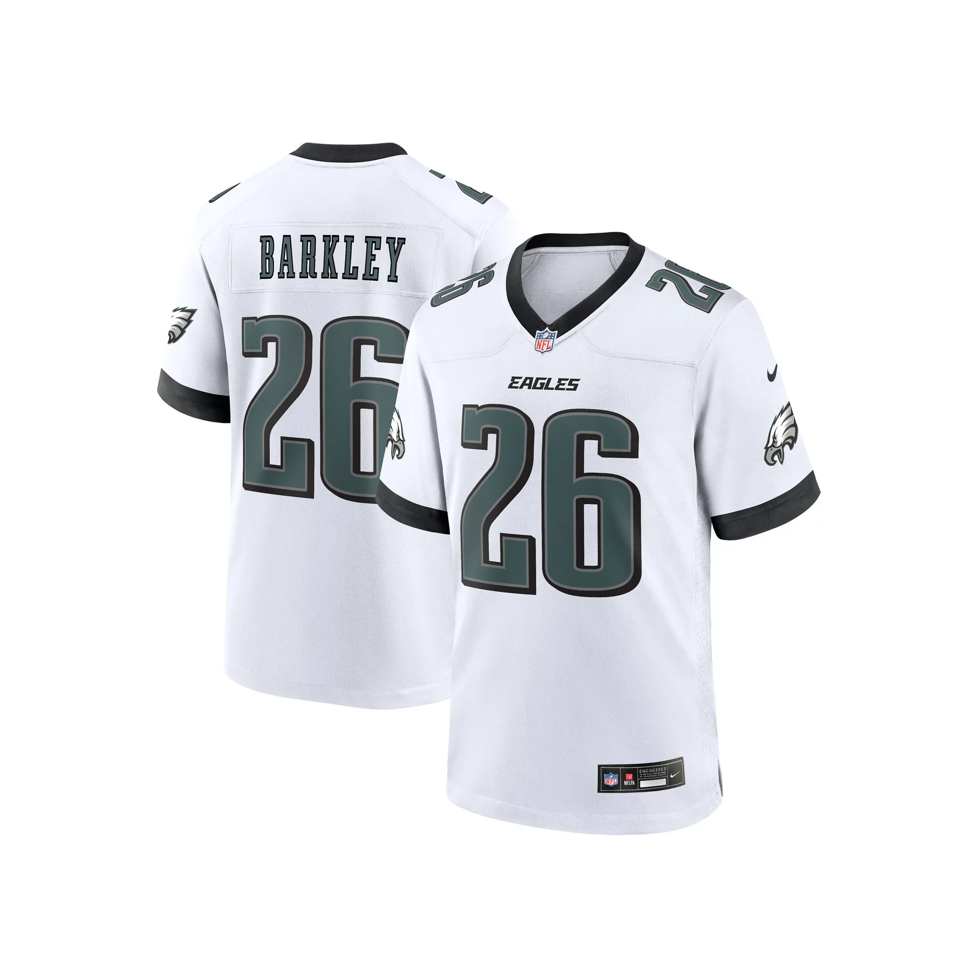 Men's Nike Saquon Barkley  White Philadelphia Eagles White Game Jersey