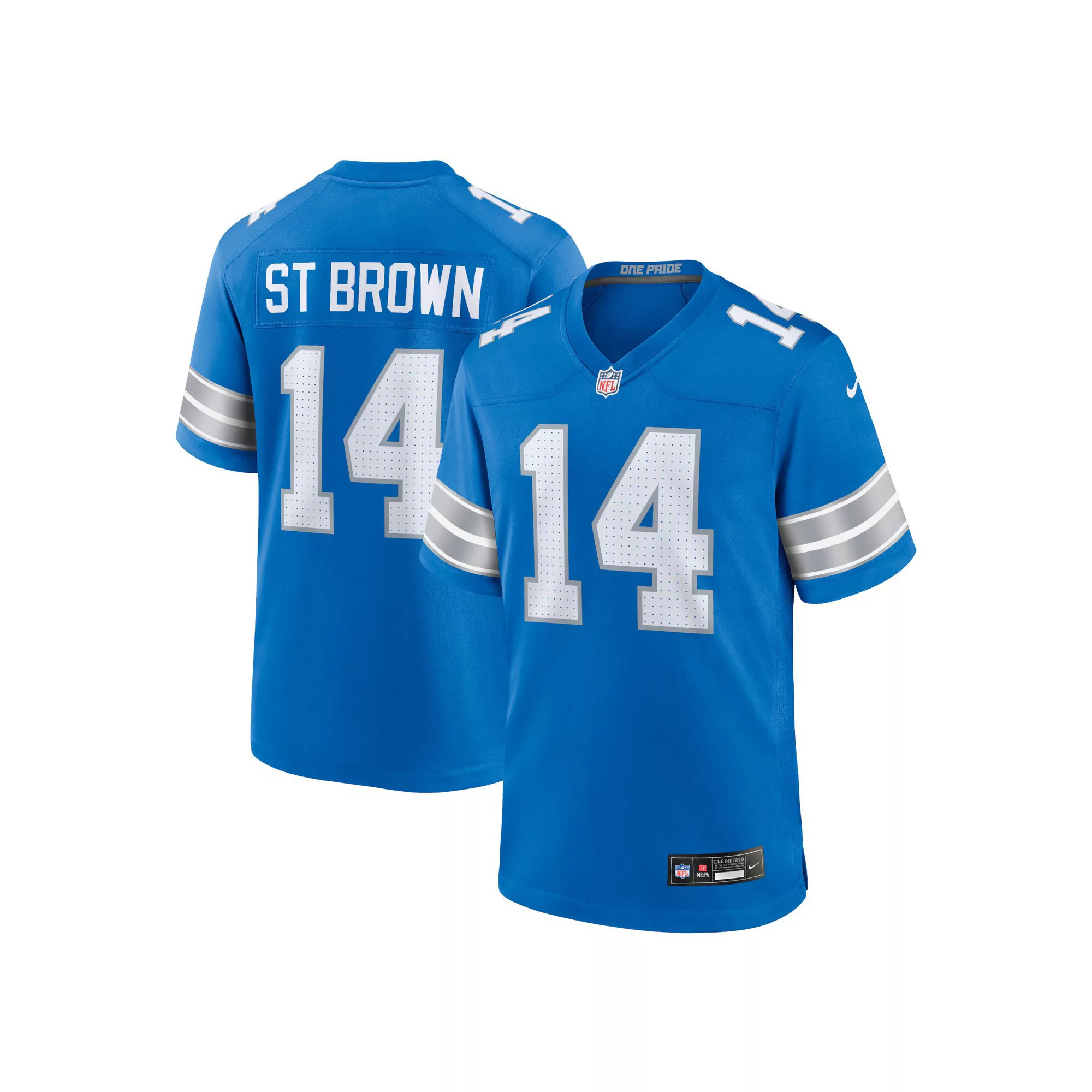 Men's Nike Amon-Ra St. Brown Blue Detroit Lions Game Jersey