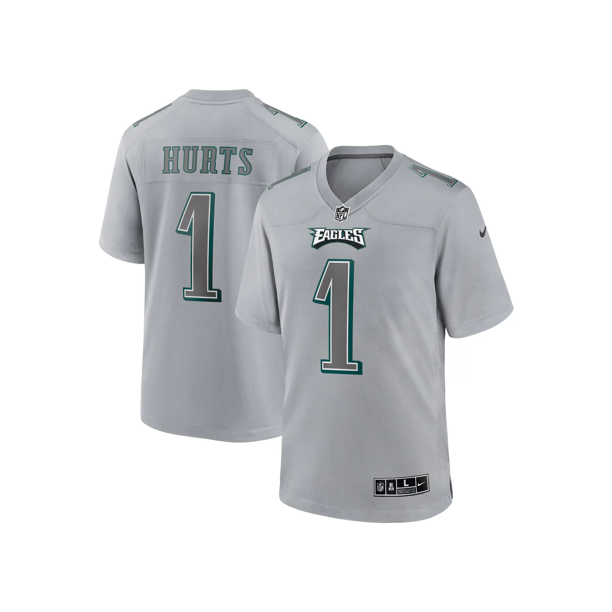 Men's Nike Jalen Hurts Gray Philadelphia Eagles Atmosphere Fashion Game Jersey