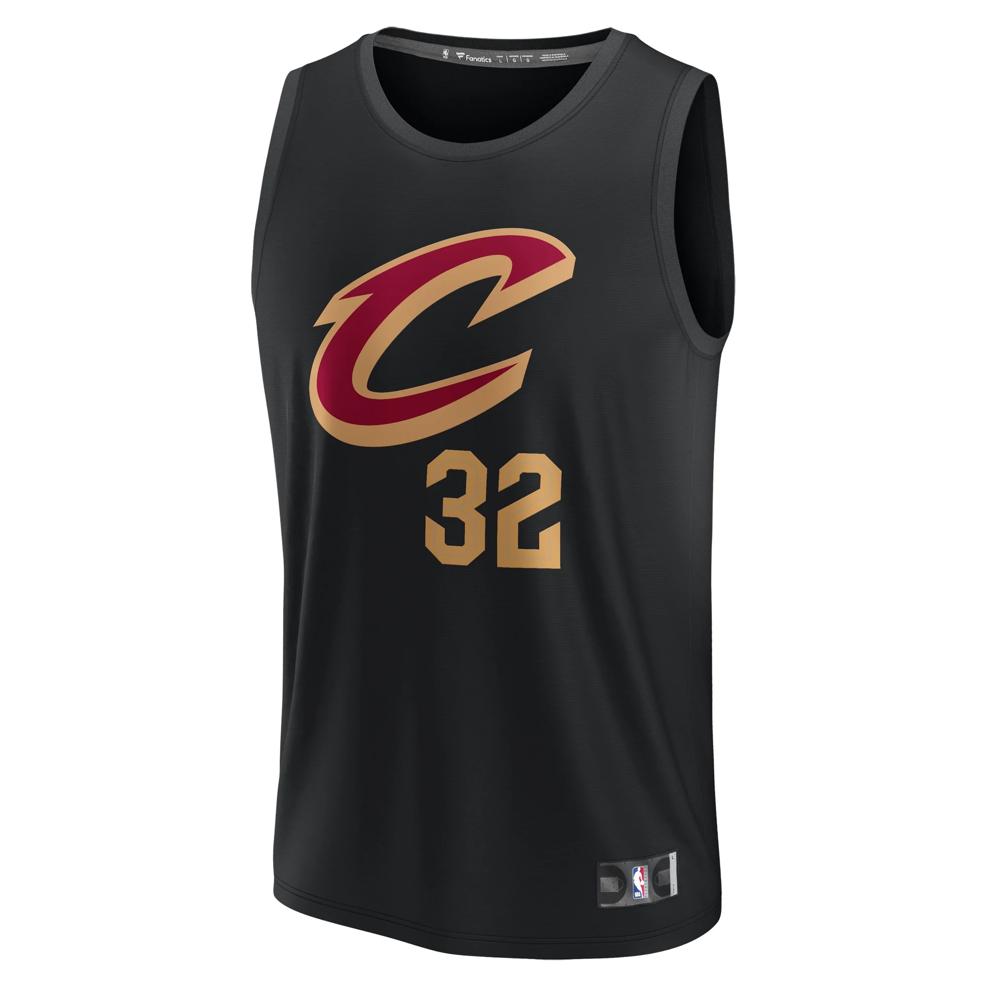 Youth Fanatics Dean Wade Black Cleveland Cavaliers Fast Break Replica Player Jersey - Statement Edition