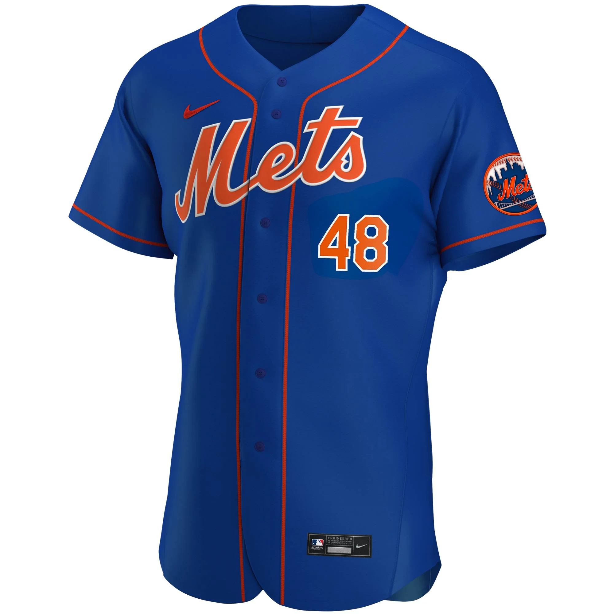 Men's Nike Jacob deGrom Royal New York Mets Alternate Authentic Player Jersey