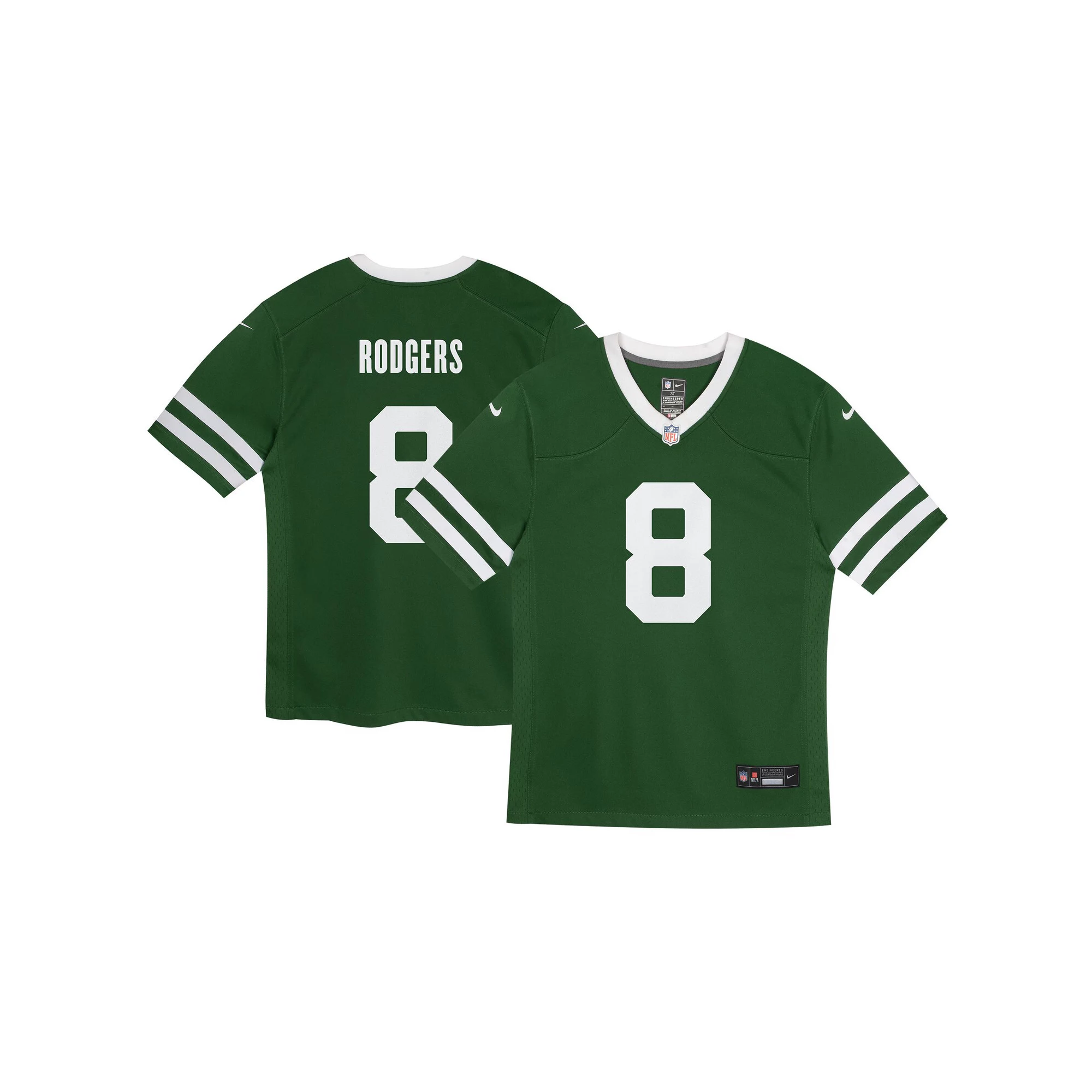Preschool Nike Aaron Rodgers Legacy Green New York Jets Game Jersey