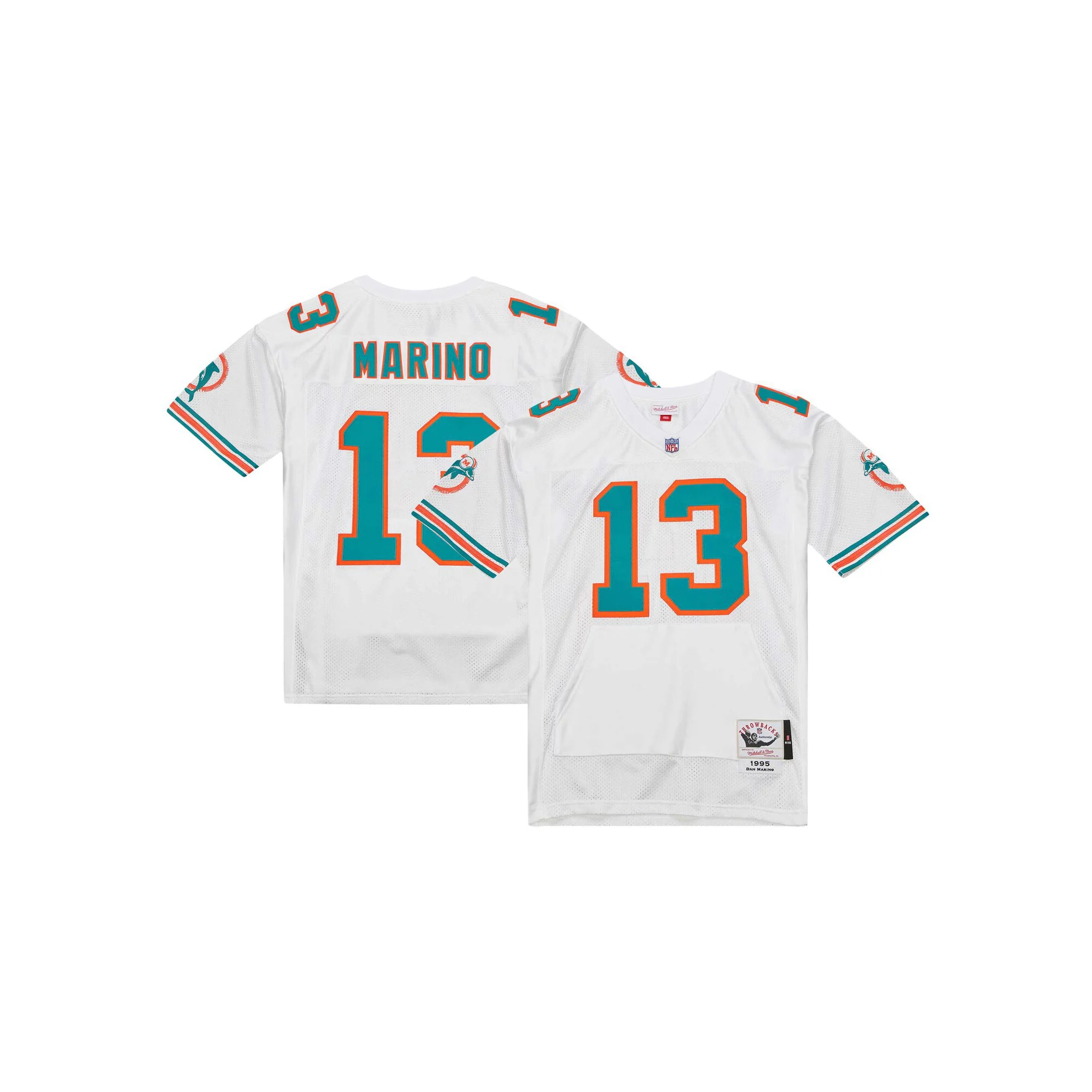 Men's Mitchell & Ness Dan Marino White Miami Dolphins 1995 Authentic Throwback Retired Player Jersey