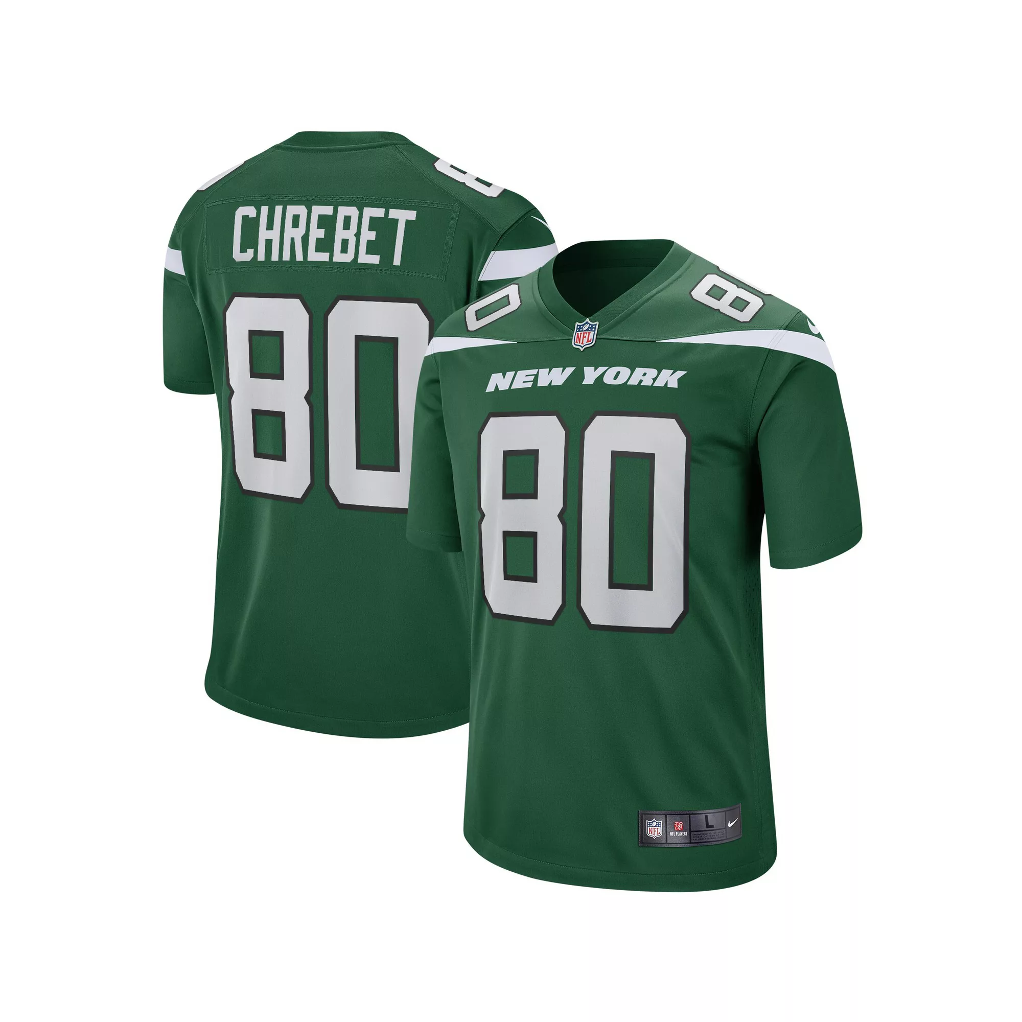 Men's Nike Wayne Chrebet Gotham Green New York Jets Game Retired Player Jersey