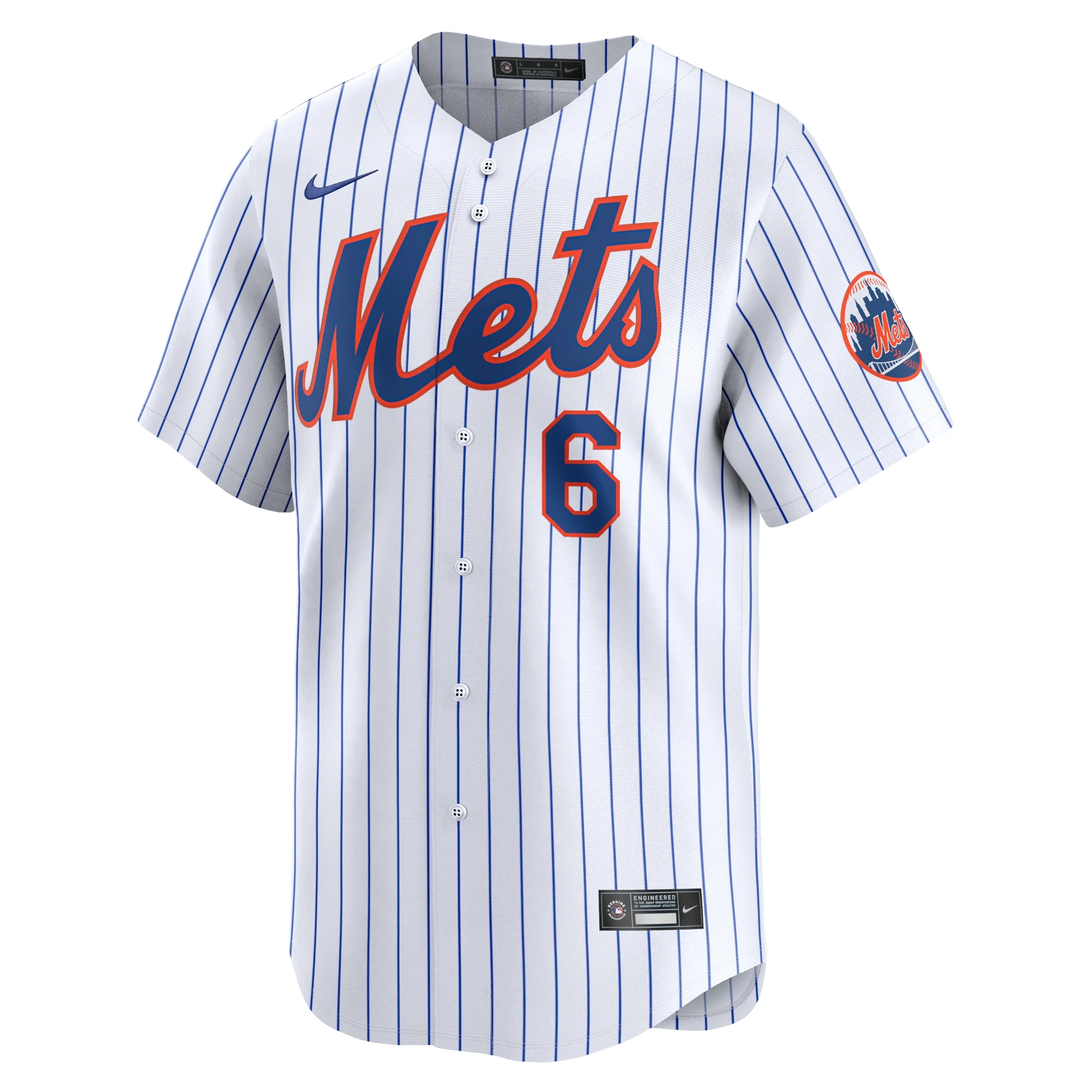 Men's Nike Starling Marte White New York Mets Home Limited Player Jersey