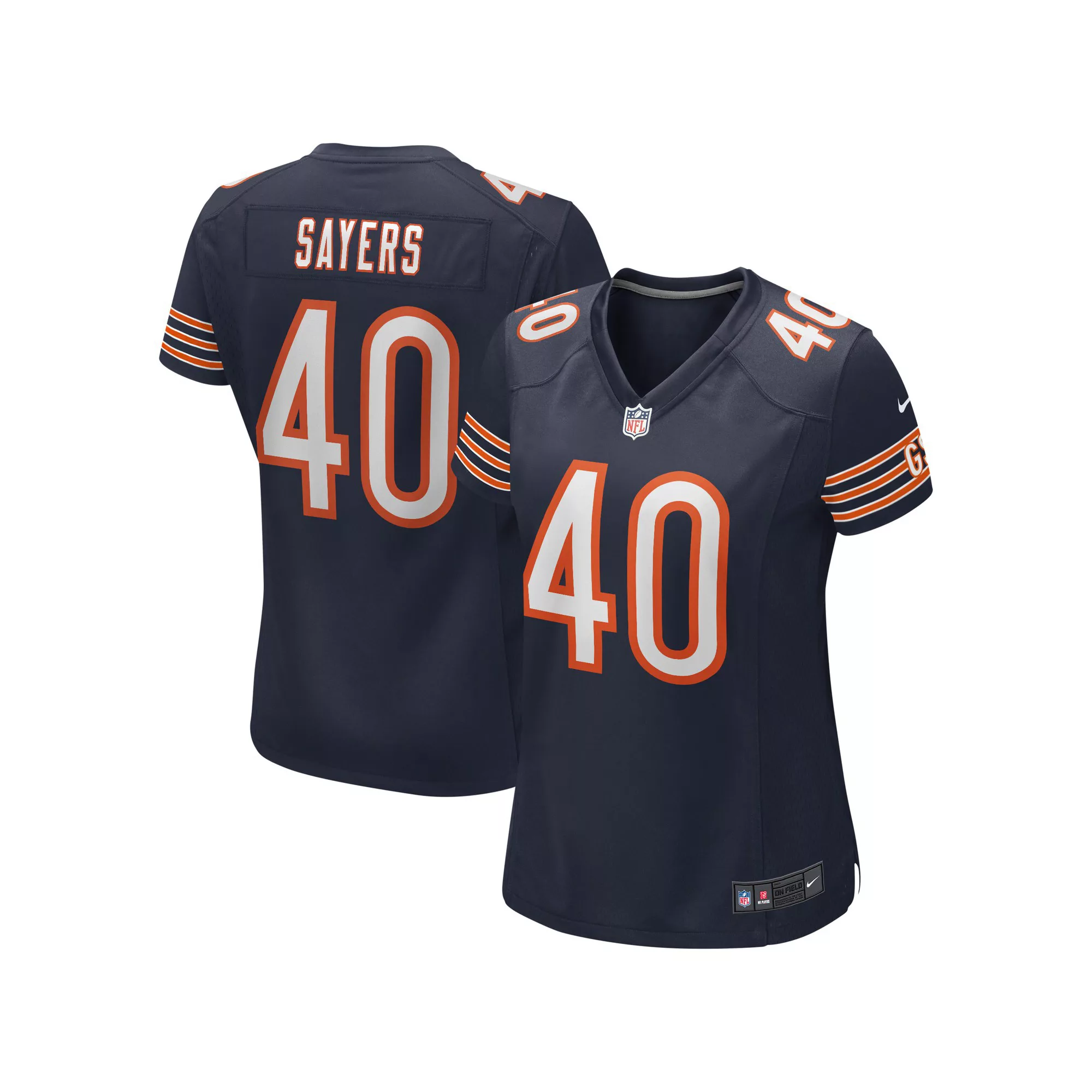 Women's Nike Gale Sayers Navy Chicago Bears Game Retired Player Jersey