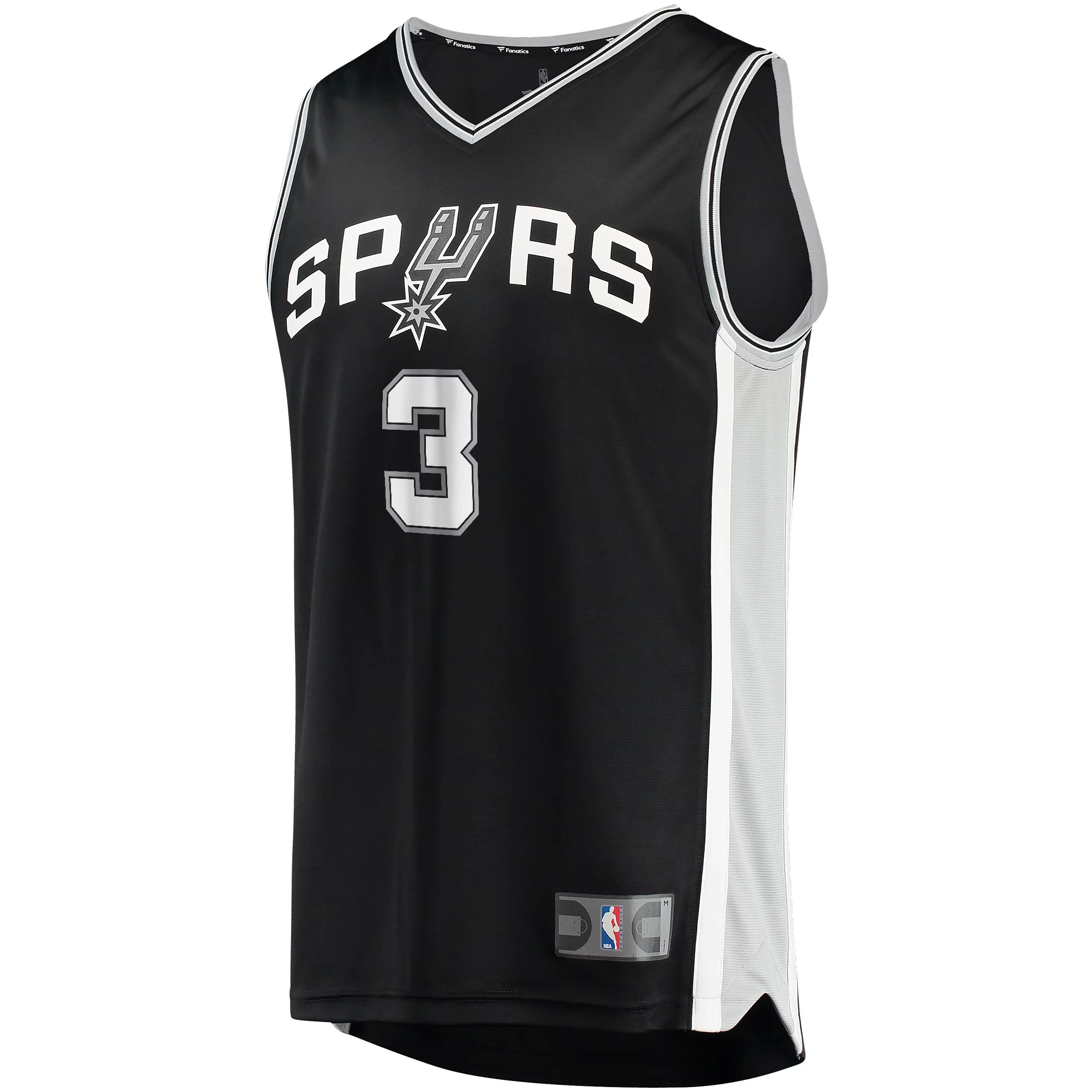 Men's Fanatics Keldon Johnson Black San Antonio Spurs Fast Break Replica Jersey - Icon Edition