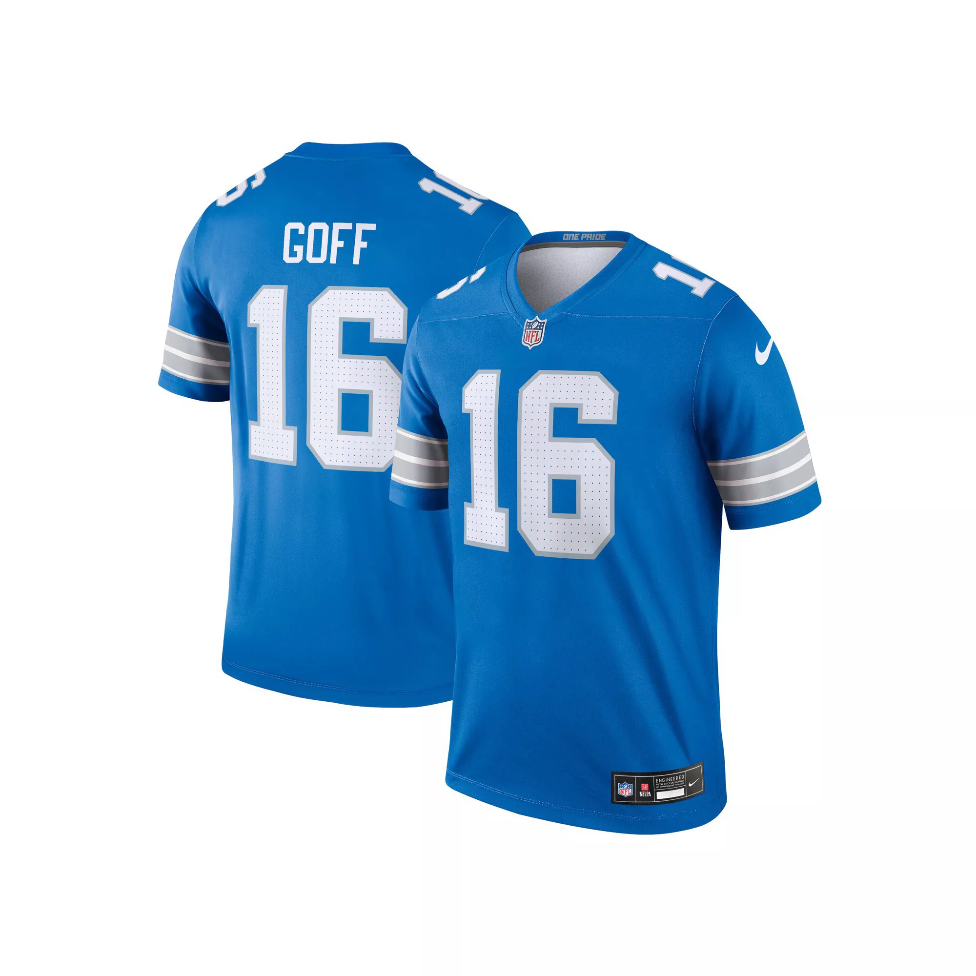 Men's Nike Jared Goff Blue Detroit Lions Legend Jersey