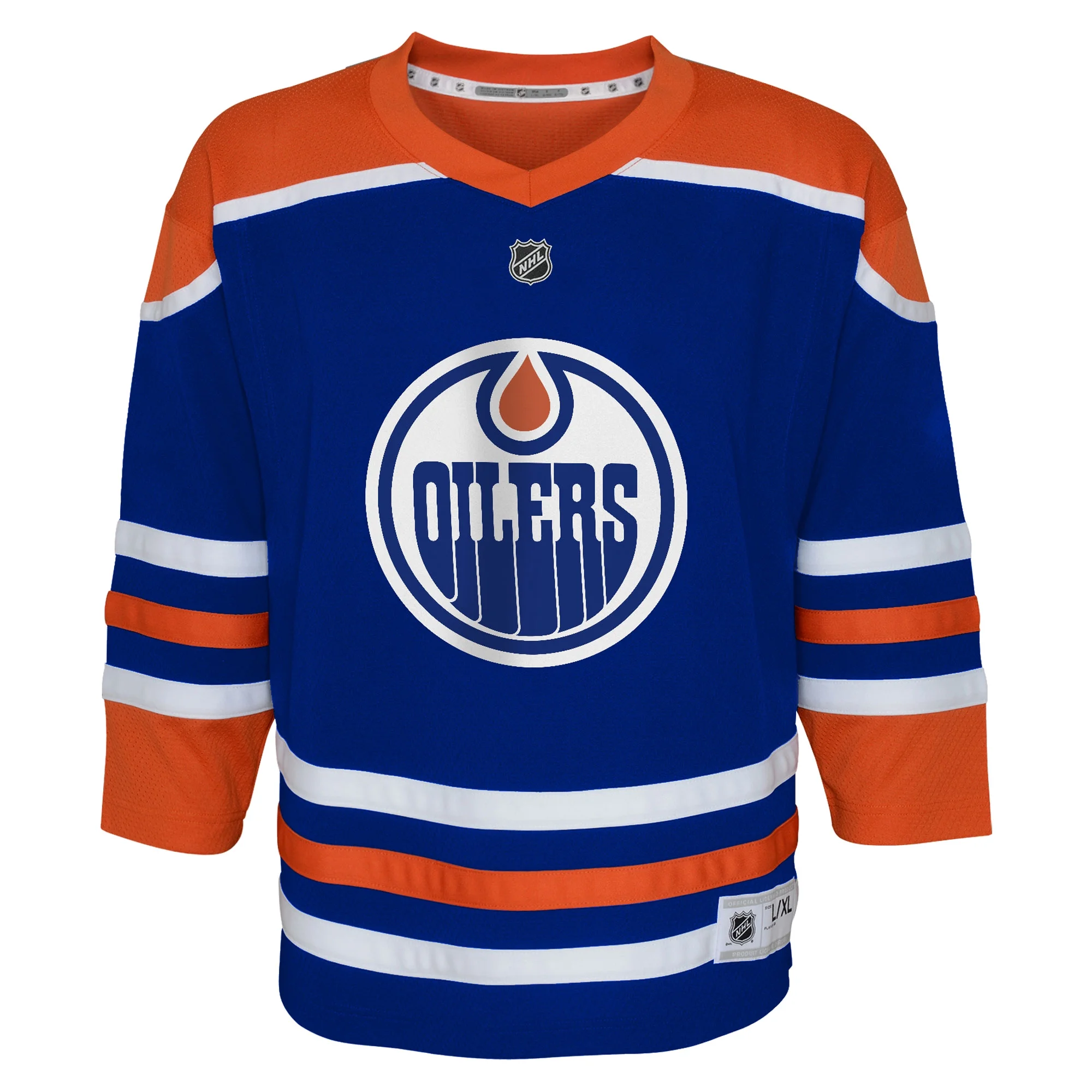 Youth Royal Edmonton Oilers Home Replica Custom Jersey
