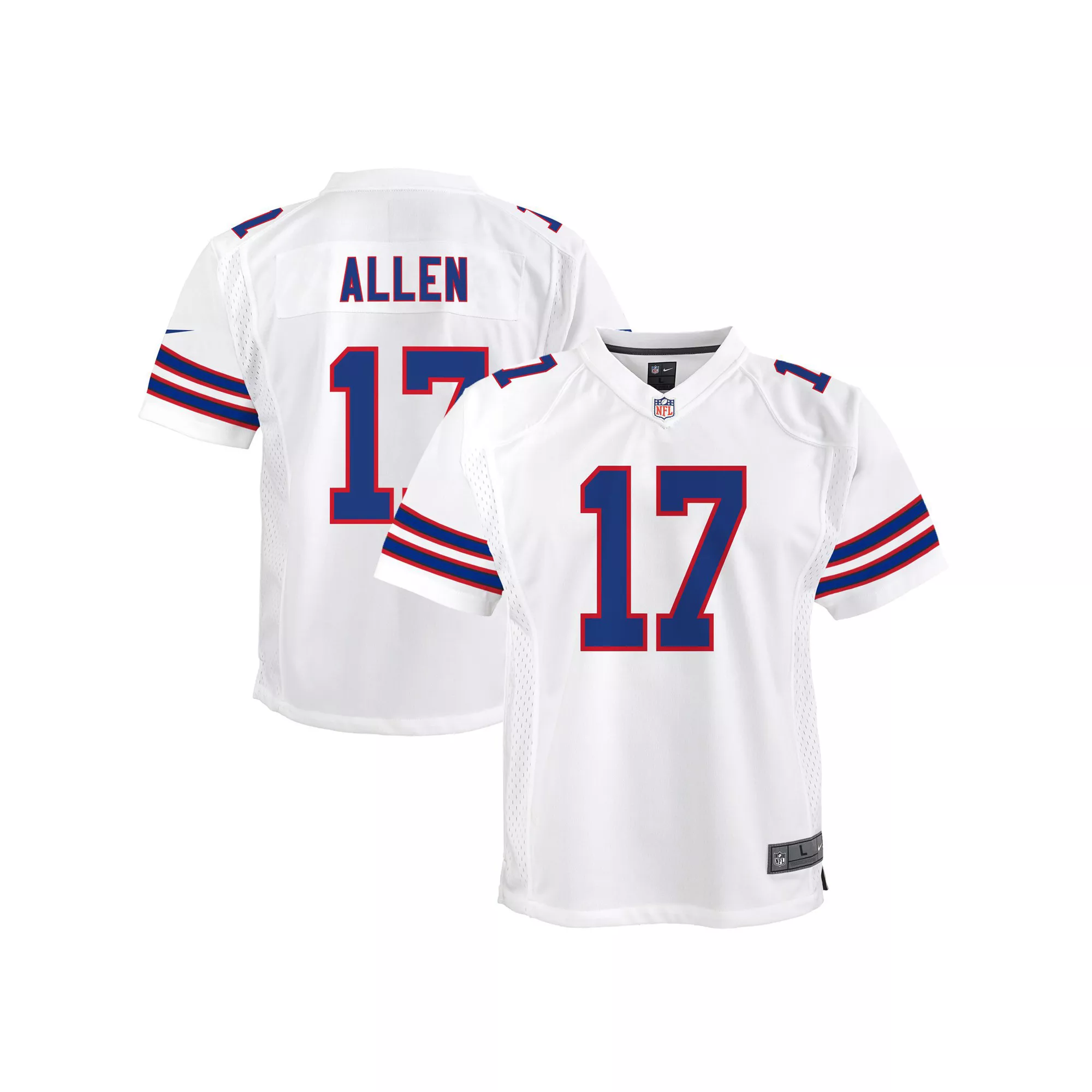 Youth Nike Josh Allen White Buffalo Bills Game Player Jersey