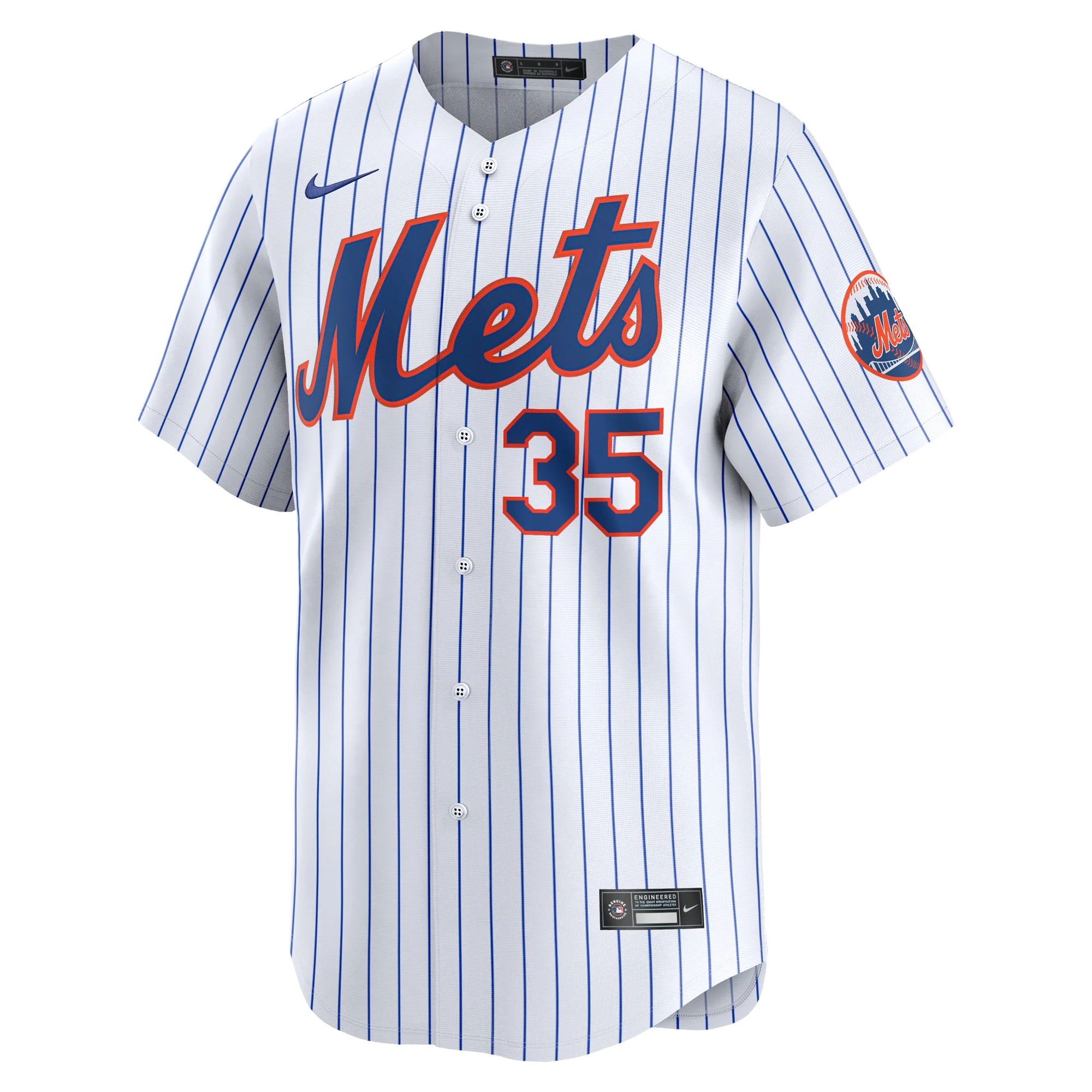 Men's Nike Adrian Houser White New York Mets Home Limited Player Jersey