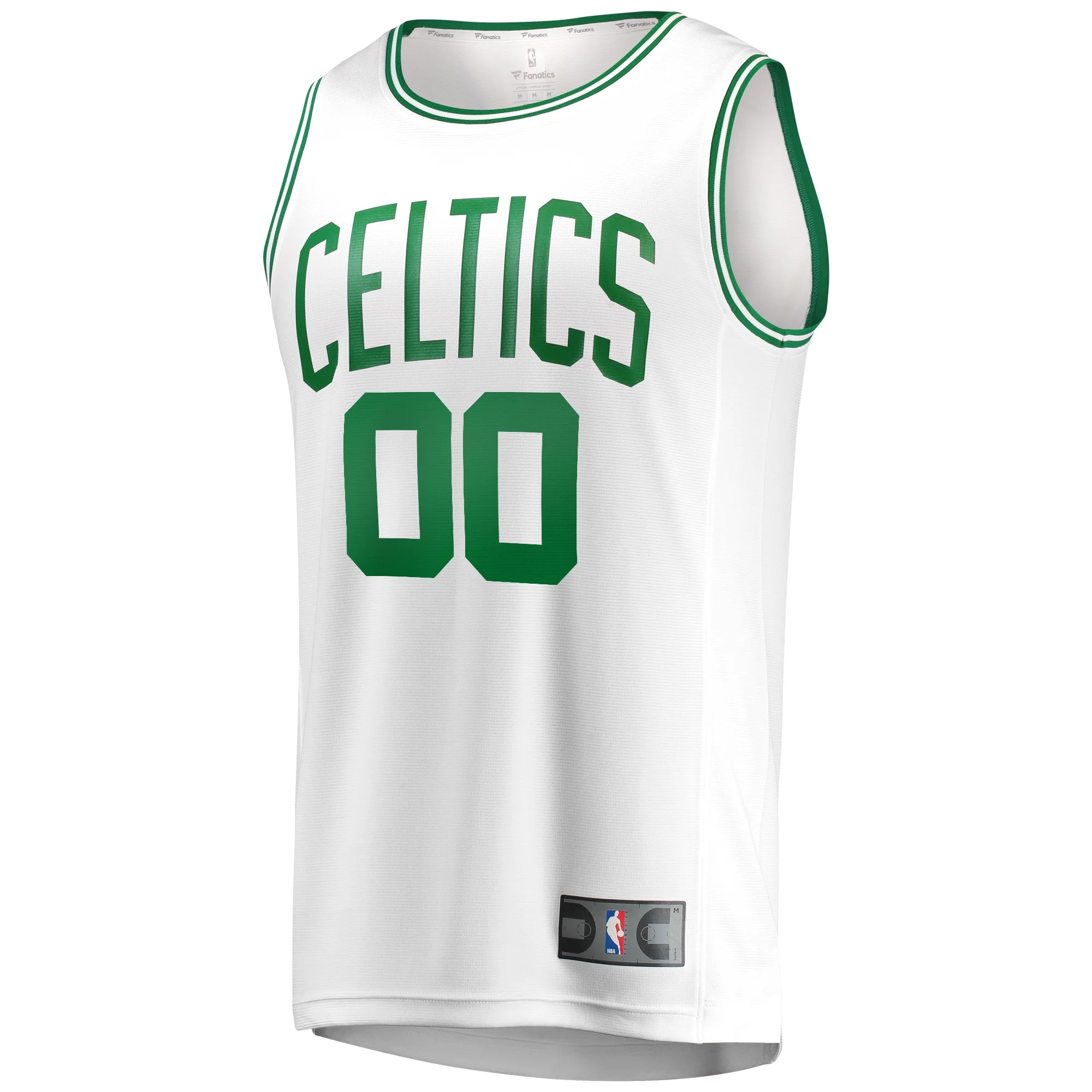 Men's Fanatics White Boston Celtics Fast Break Replica Custom Jersey - Association Edition