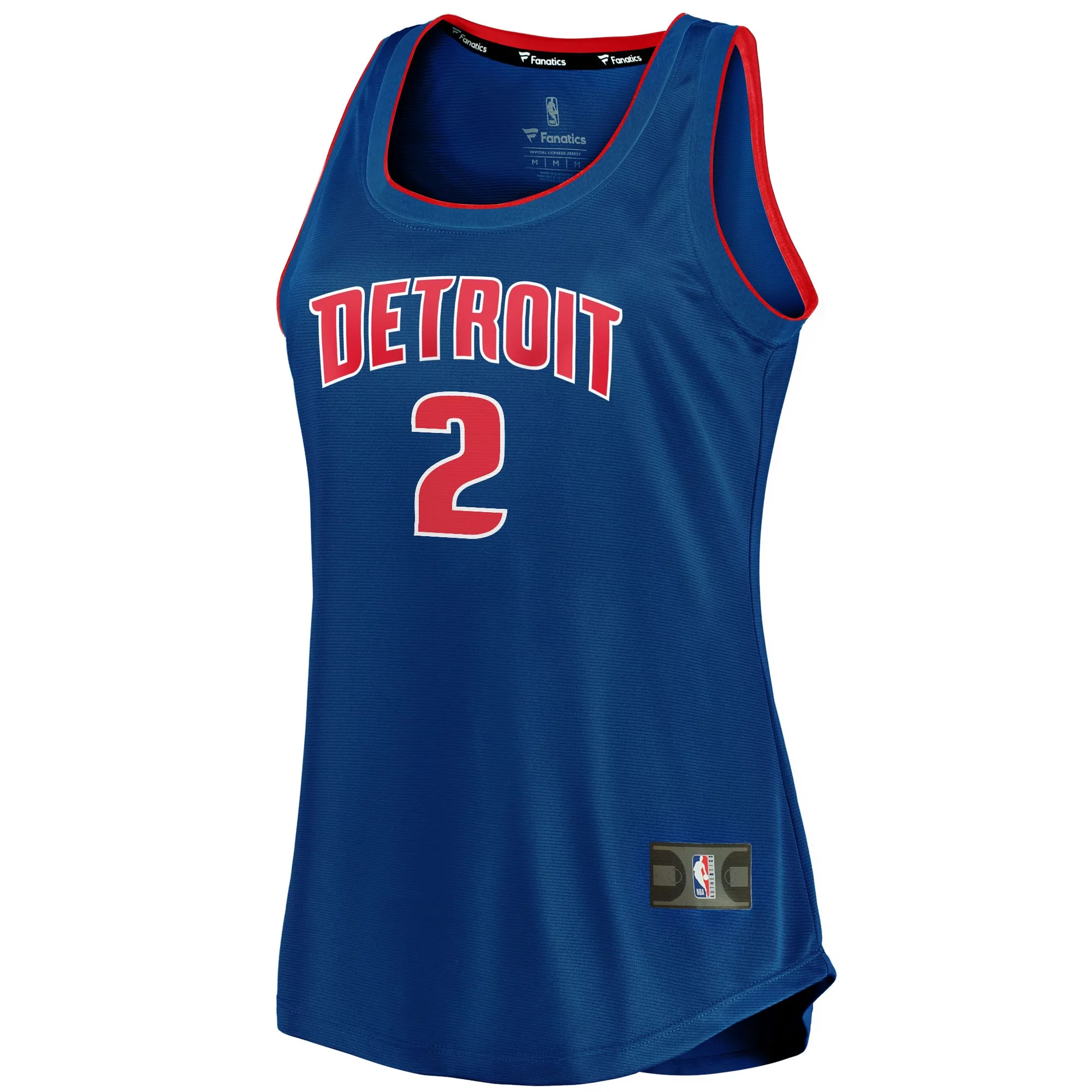 Women's Fanatics Cade Cunningham Blue Detroit Pistons Fast Break Tank Jersey - Icon Edition