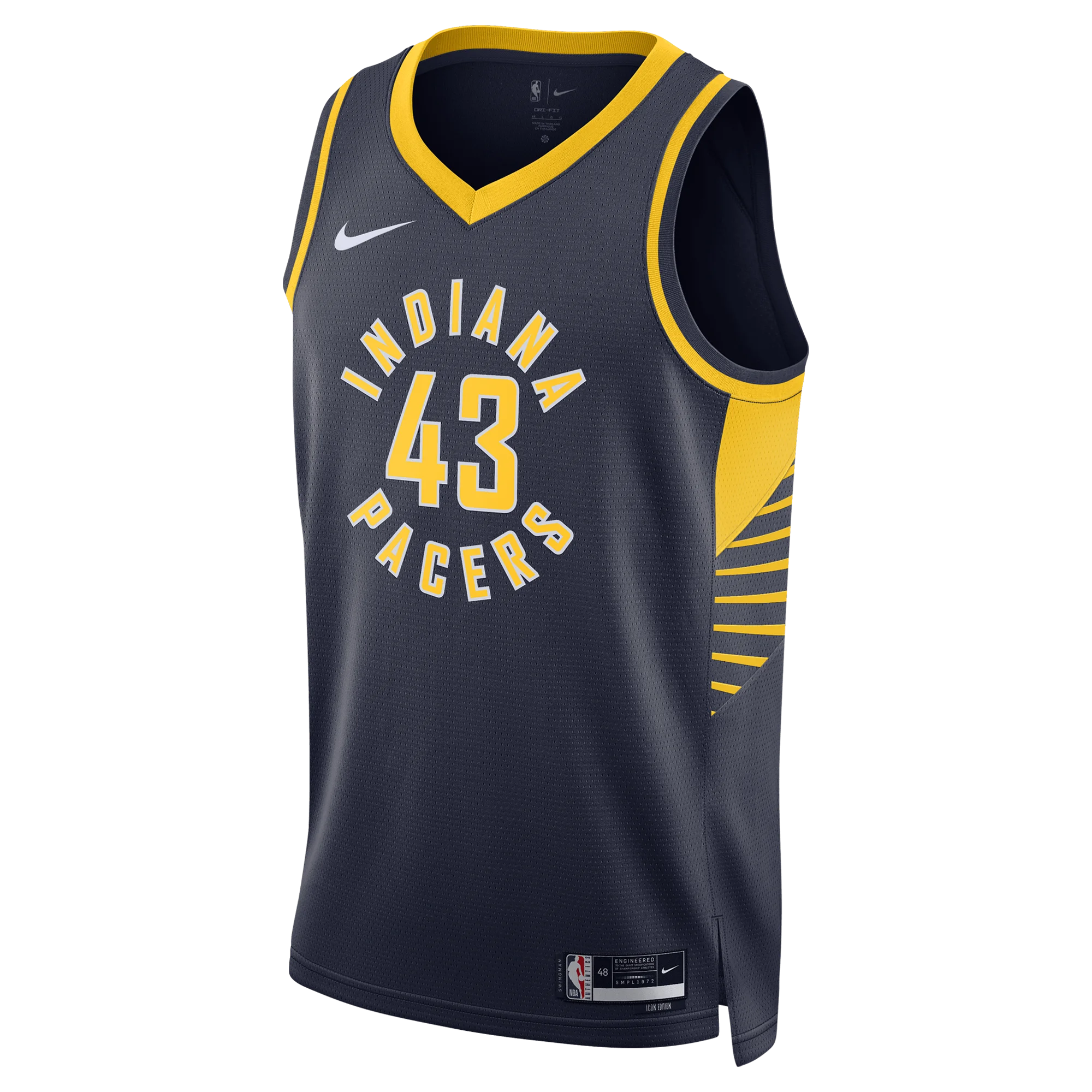 Unisex Nike Pascal Siakam Navy Indiana Pacers Swingman Jersey - Icon Edition