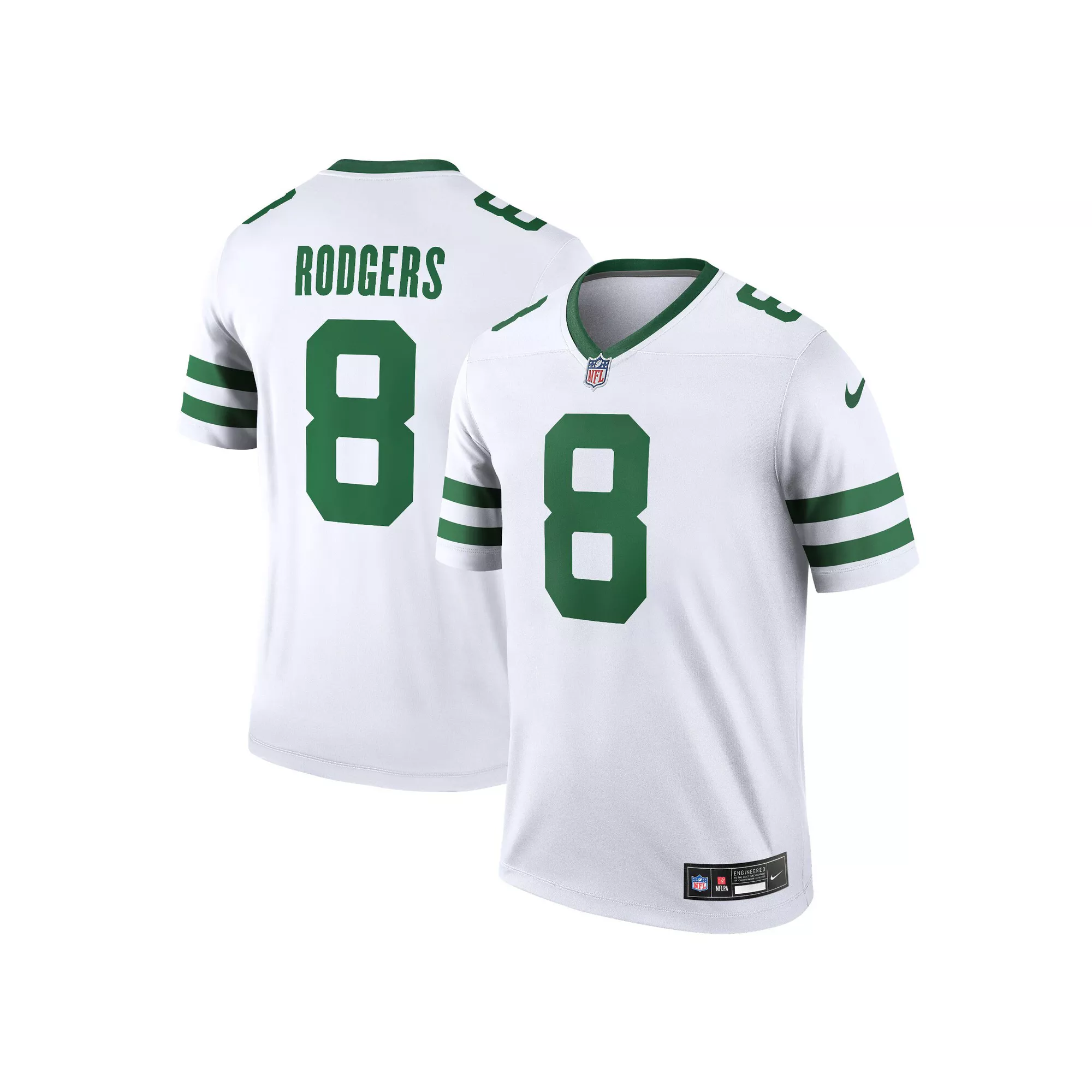 Men's Nike Aaron Rodgers Spotlight White New York Jets Alternate Legend Player Jersey