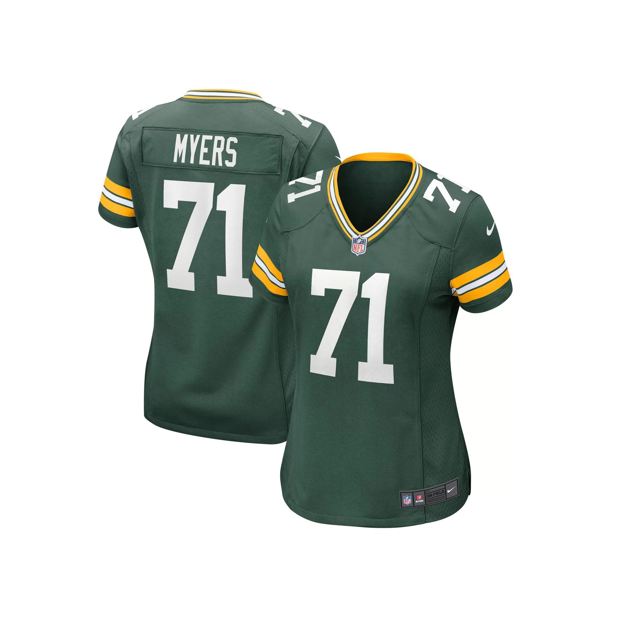 Women's Nike Josh Myers Green Green Bay Packers Game Jersey