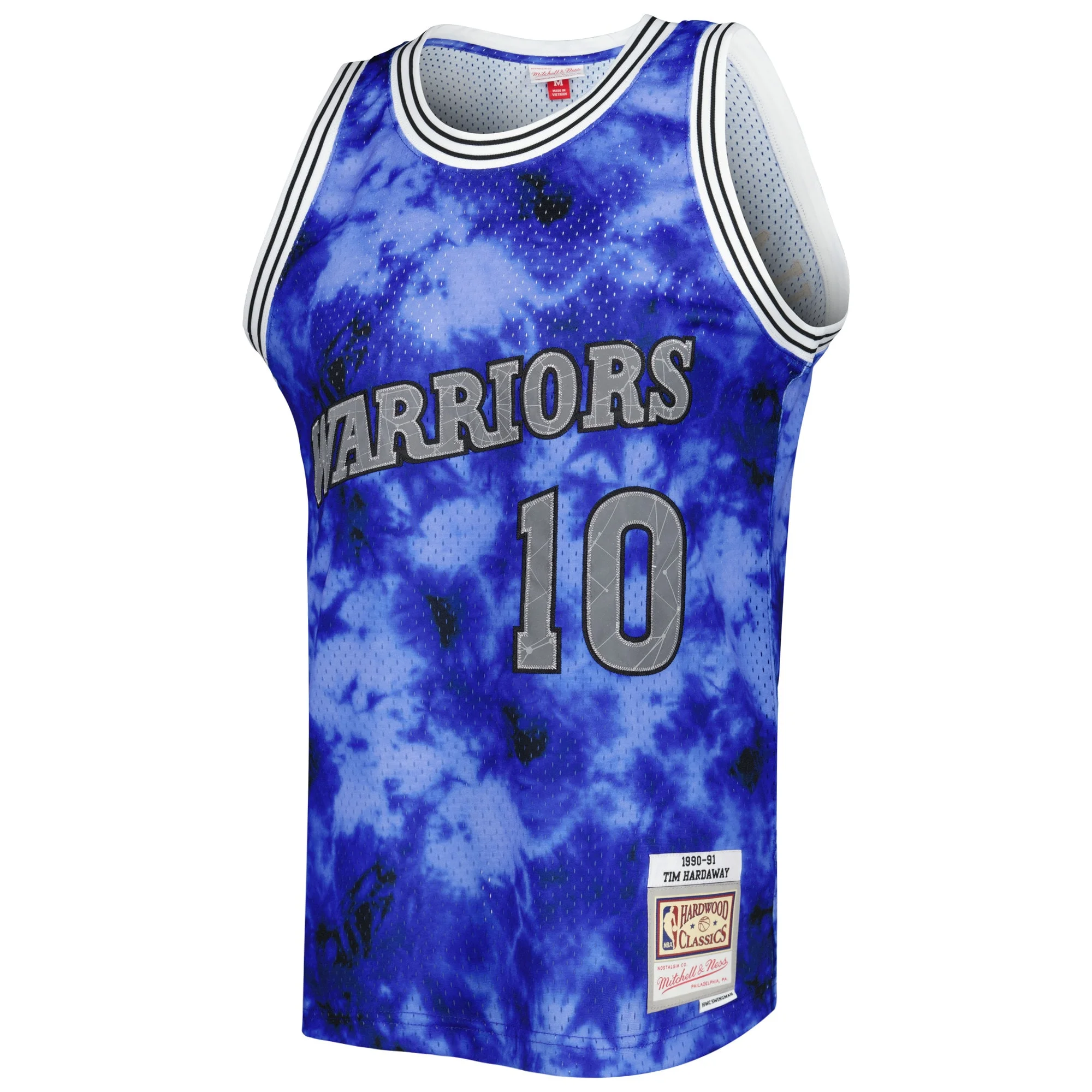 Men's Mitchell & Ness Tim Hardaway Blue Golden State Warriors 1990/91 Galaxy Swingman Jersey