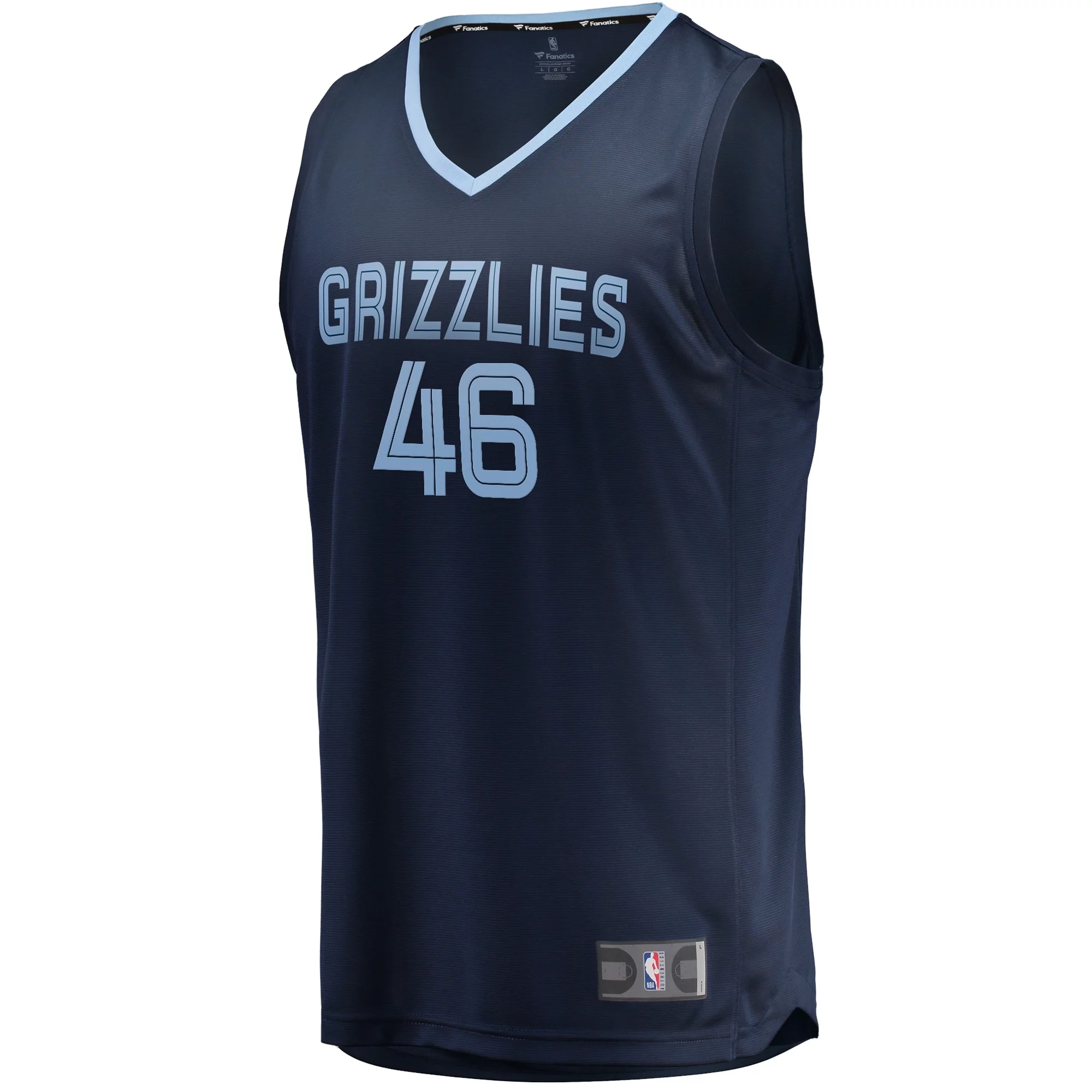 Men's Fanatics John Konchar Navy Memphis Grizzlies Fast Break Replica Jersey - Icon Edition