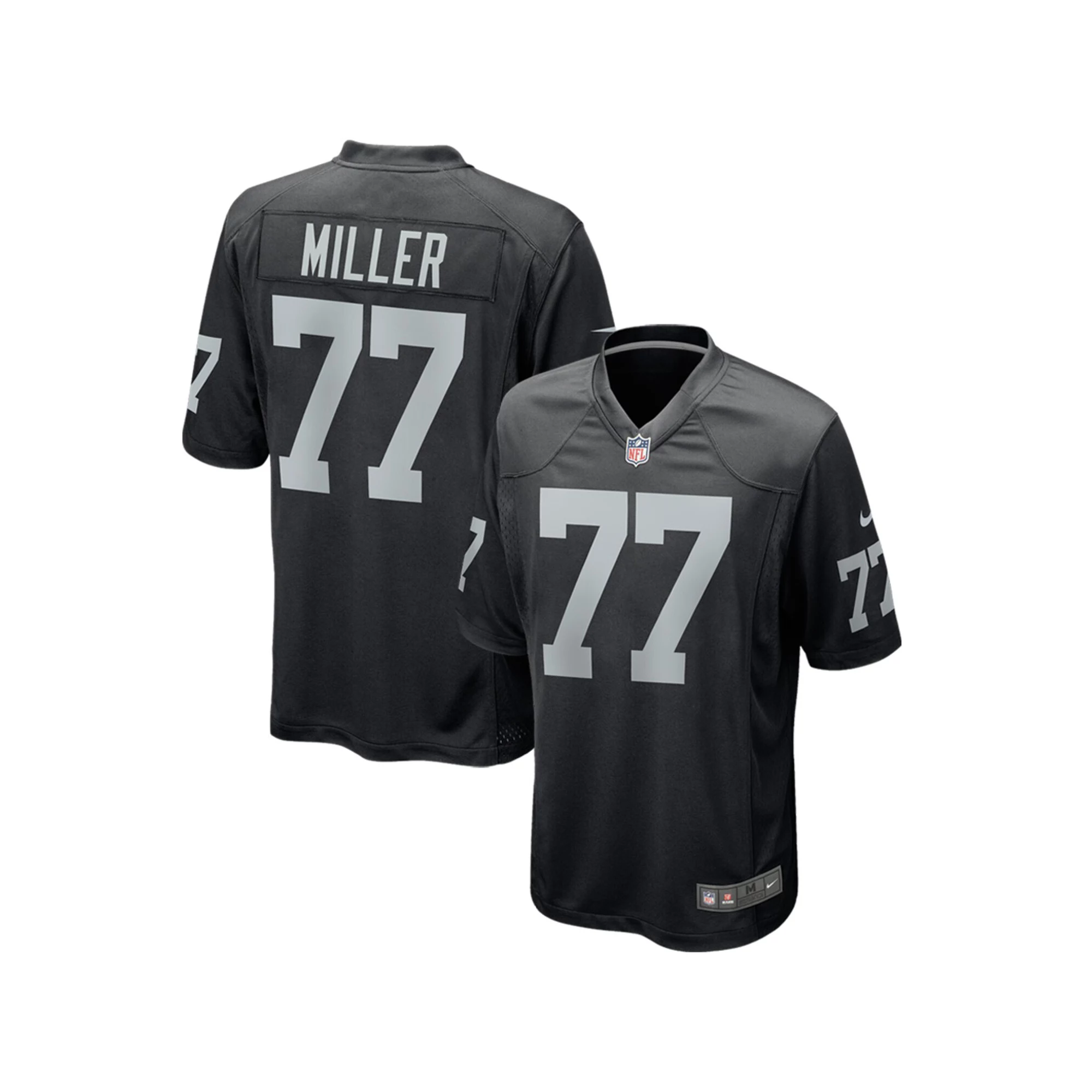 Men's Nike Kolton Miller Black Las Vegas Raiders Game Player Jersey