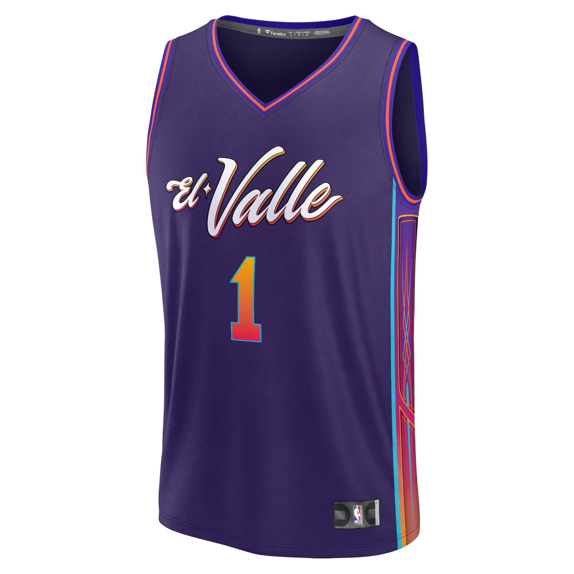 Youth Fanatics Devin Booker Purple Phoenix Suns Fast Break Jersey - City Edition