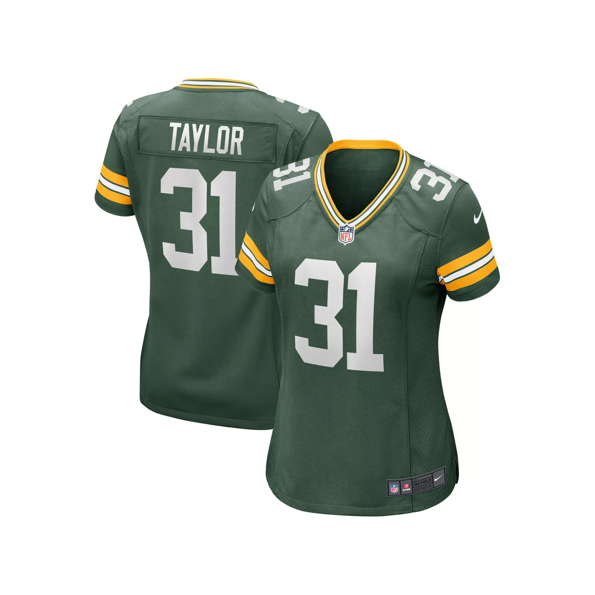 Women's Nike Jim Taylor Green Green Bay Packers Game Retired Player Jersey